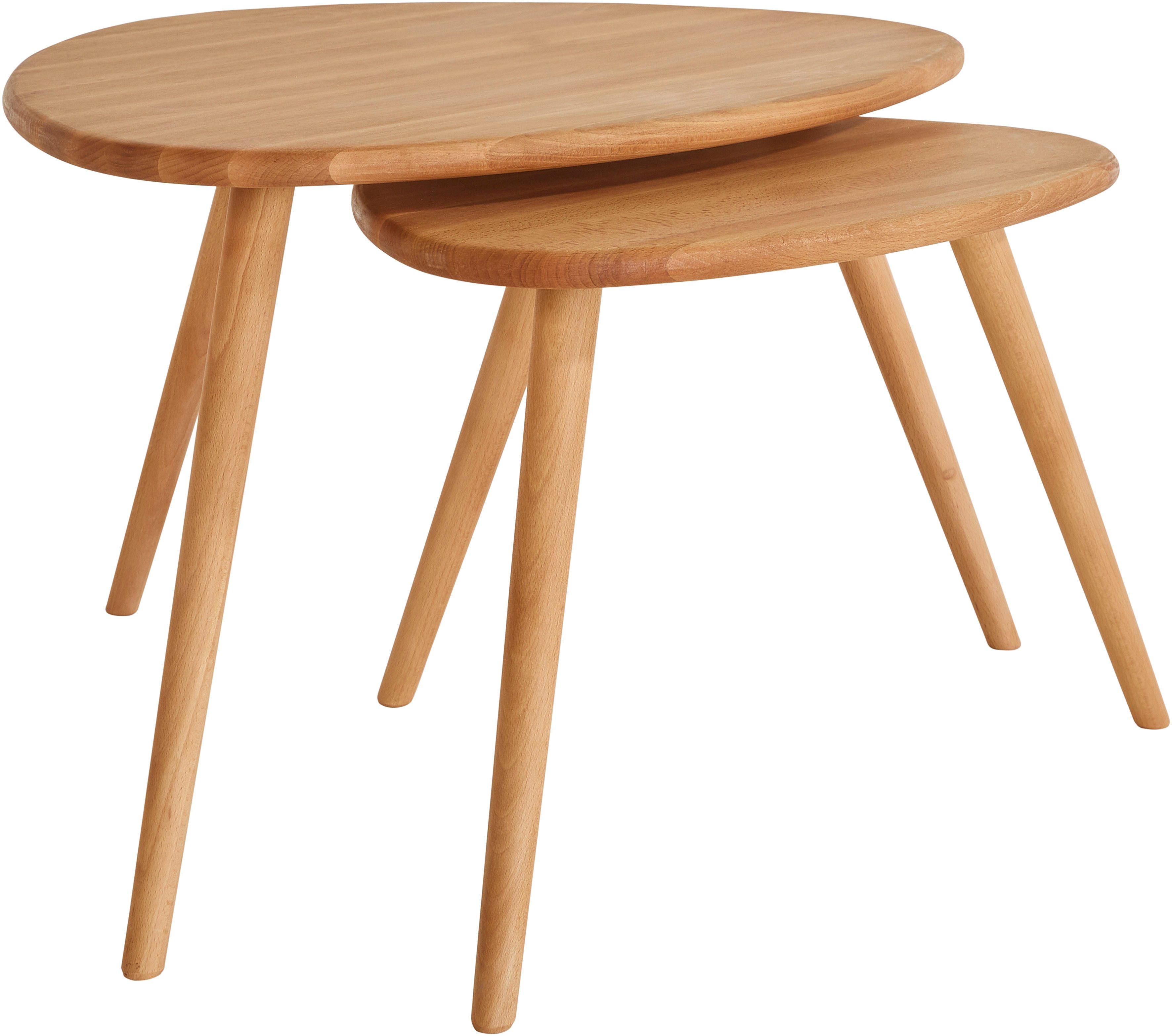 TaBoLe Möbel Couchtisch Vigo (1er Set, 2er Set, 3er Set), Couchtische Set oder einzeln erhältlich, Kernbuche oder Eiche massiv
