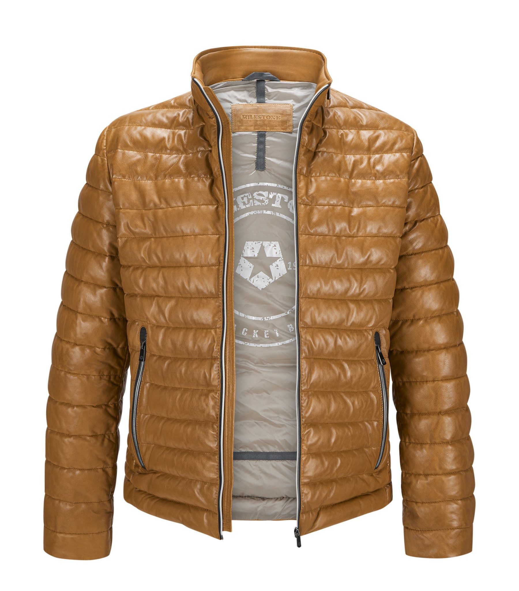 Milestone Lederjacke MSCortino Steppjacke aus feinem Nappaleder günstig online kaufen