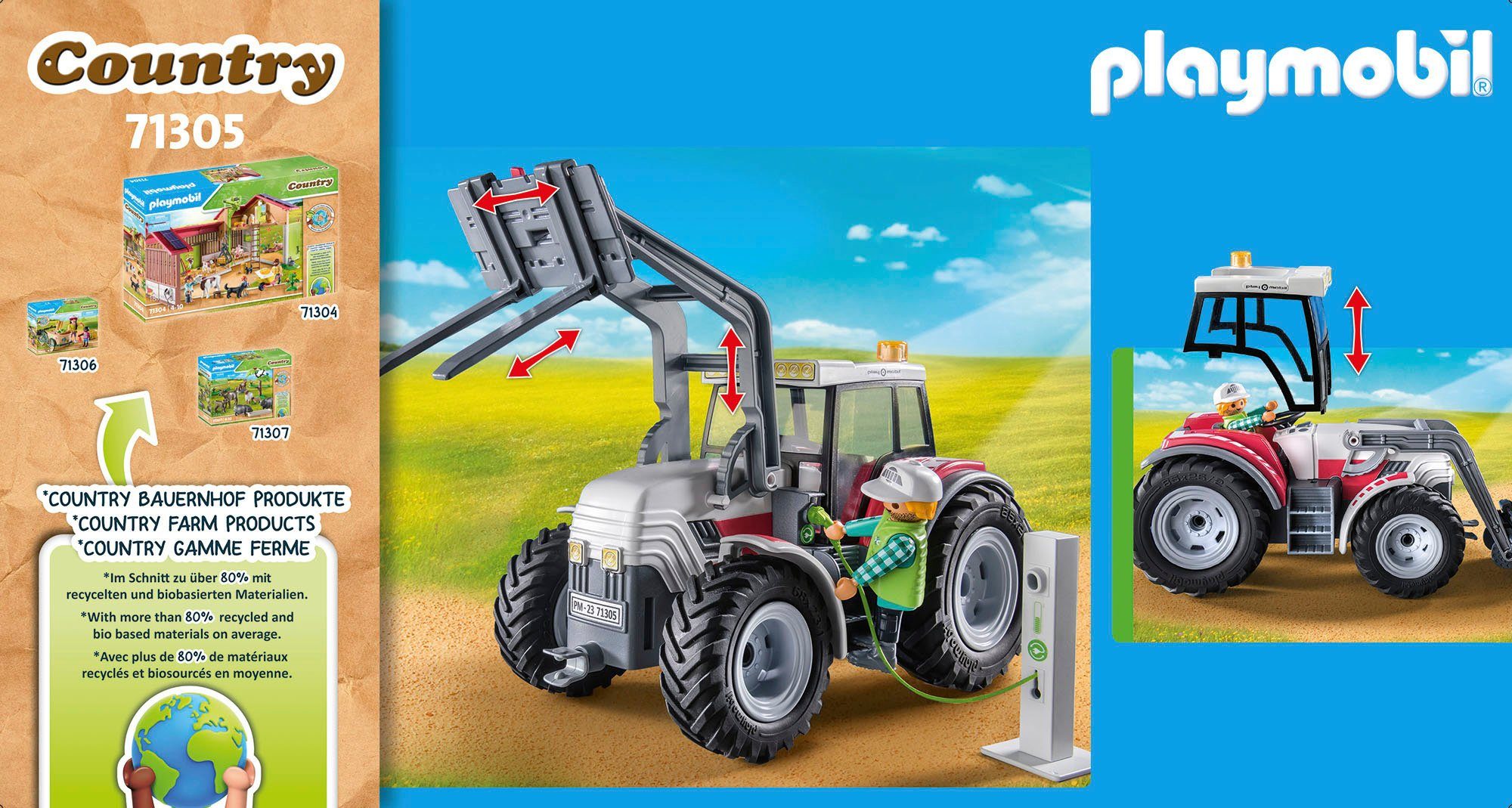 Playmobil® Großer Traktor (71305), Country Konstruktions-Spielset, (31 St), teilweise aus recyceltem Material; Made in Germany