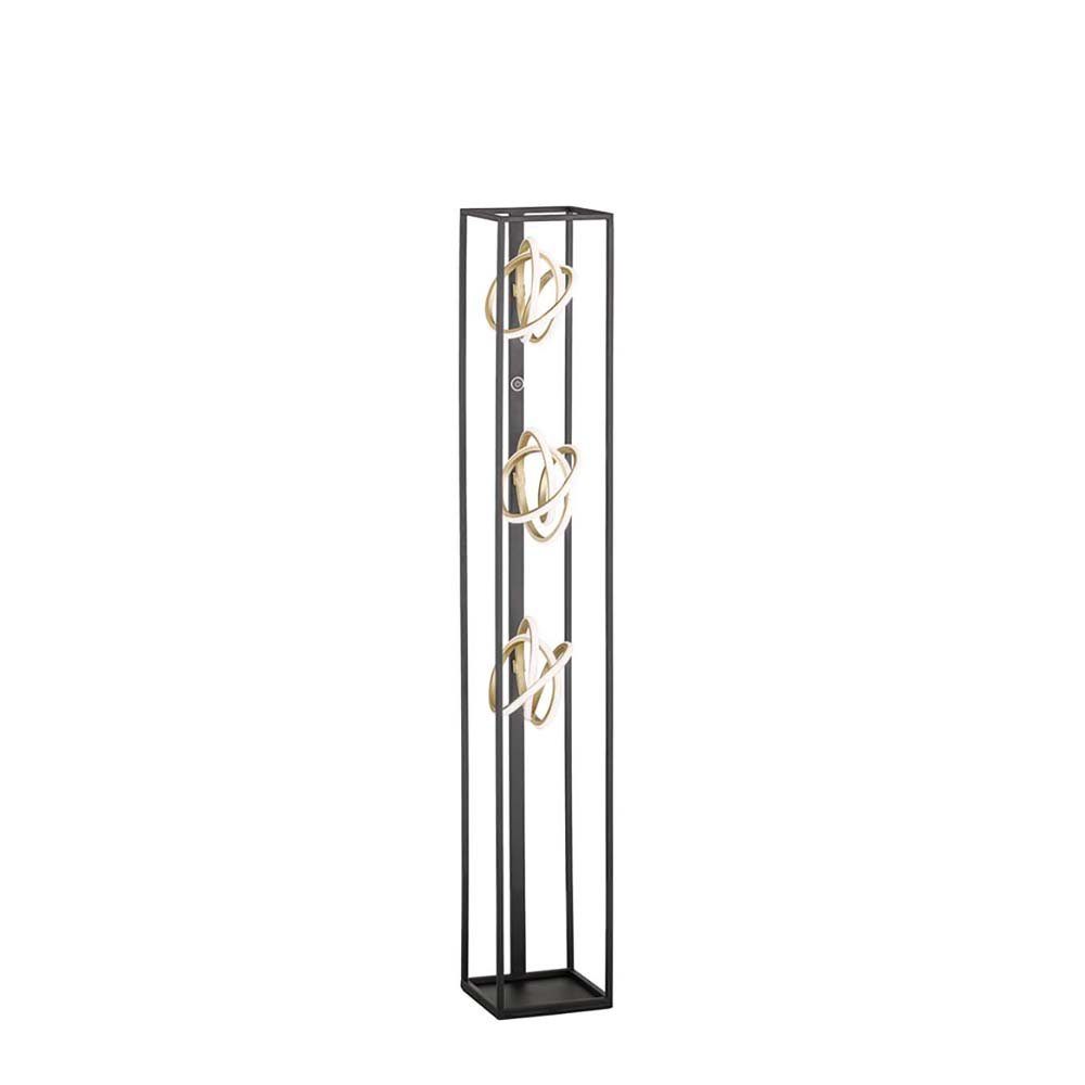 Standlampe LED 3-Stufen Dimmer Stehlampe, Stehleuchte LED etc-shop Designleuchte Schwarz