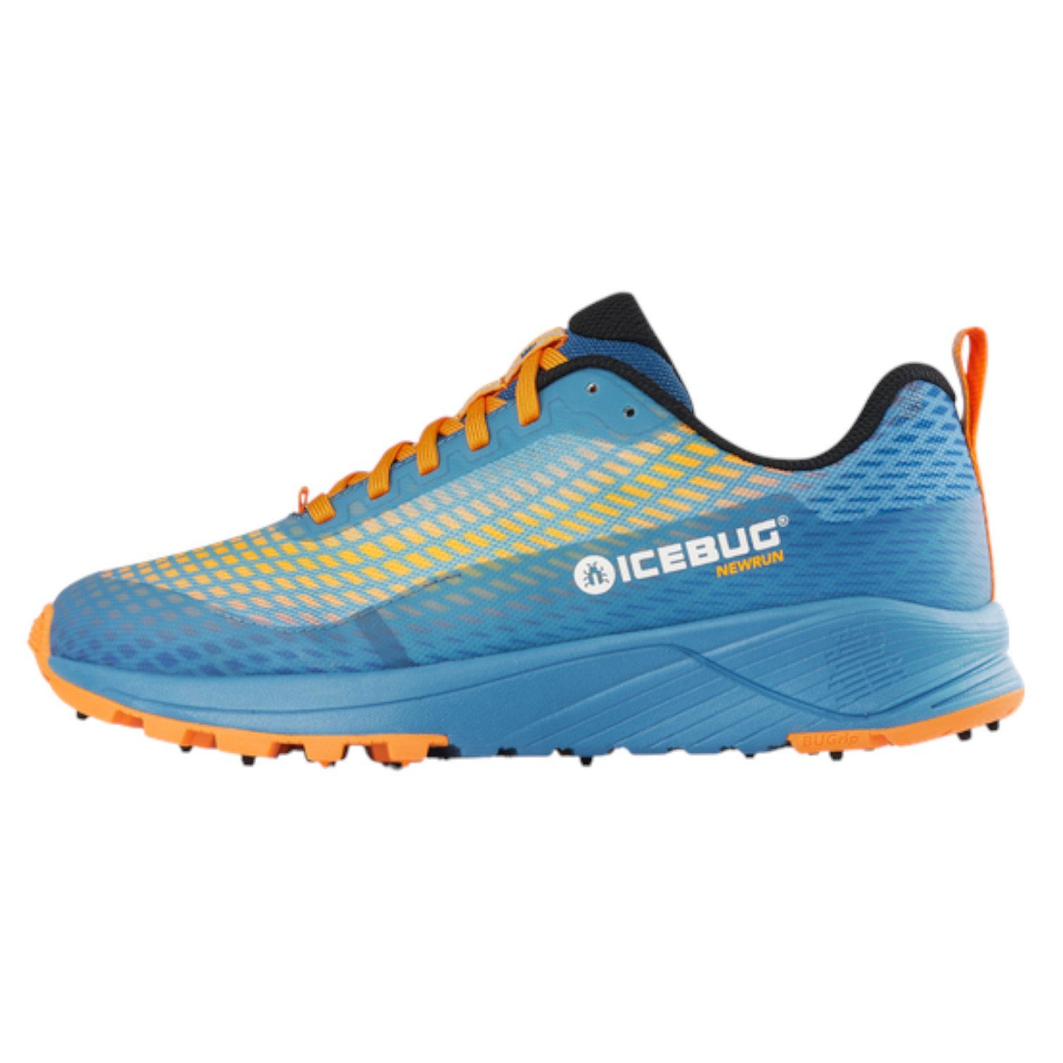 Icebug NewRun BUGrip - mit 17 dynamischen Hartmetall-Spikes - blau/orange L günstig online kaufen
