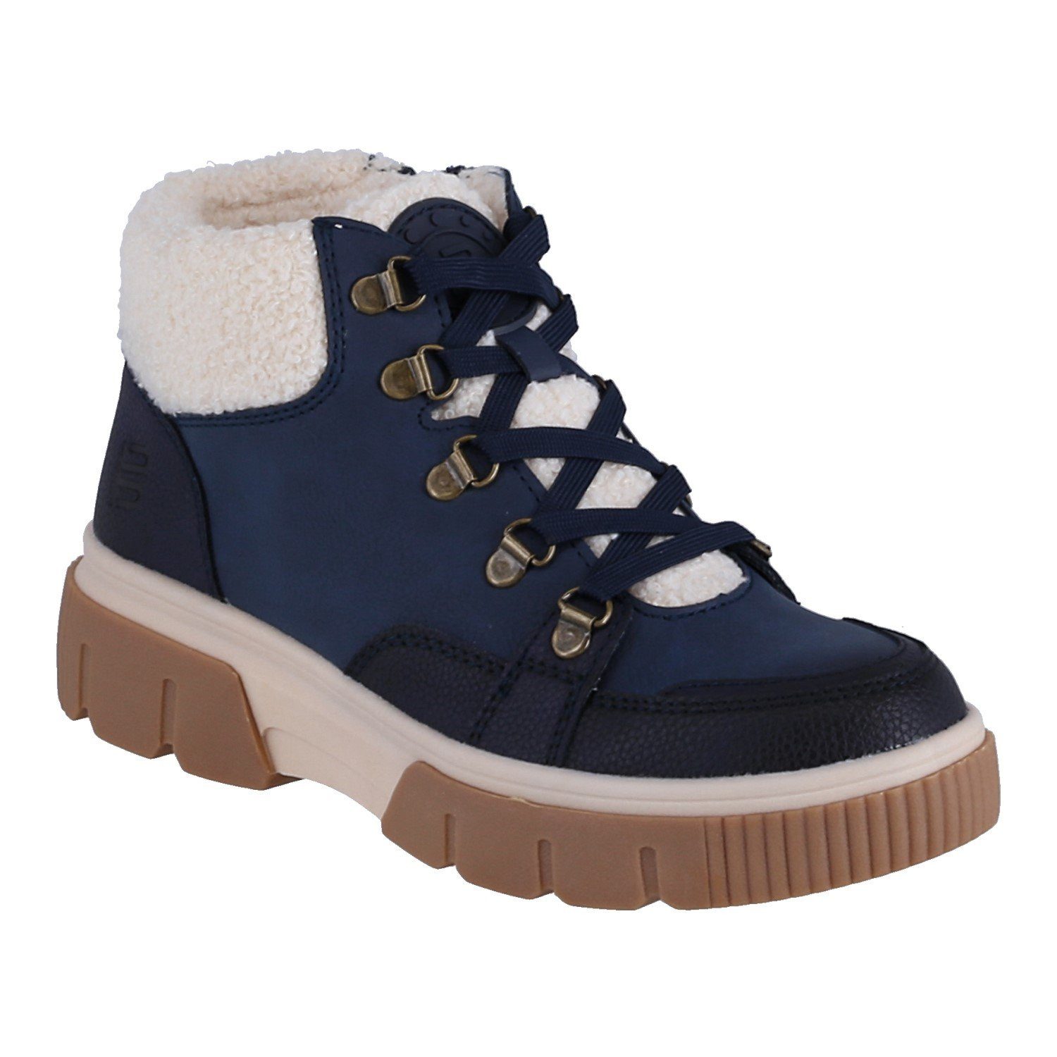 BAGATT Winterschuhe Molfetta dunkelblau/offweiss Damen Winterstiefel