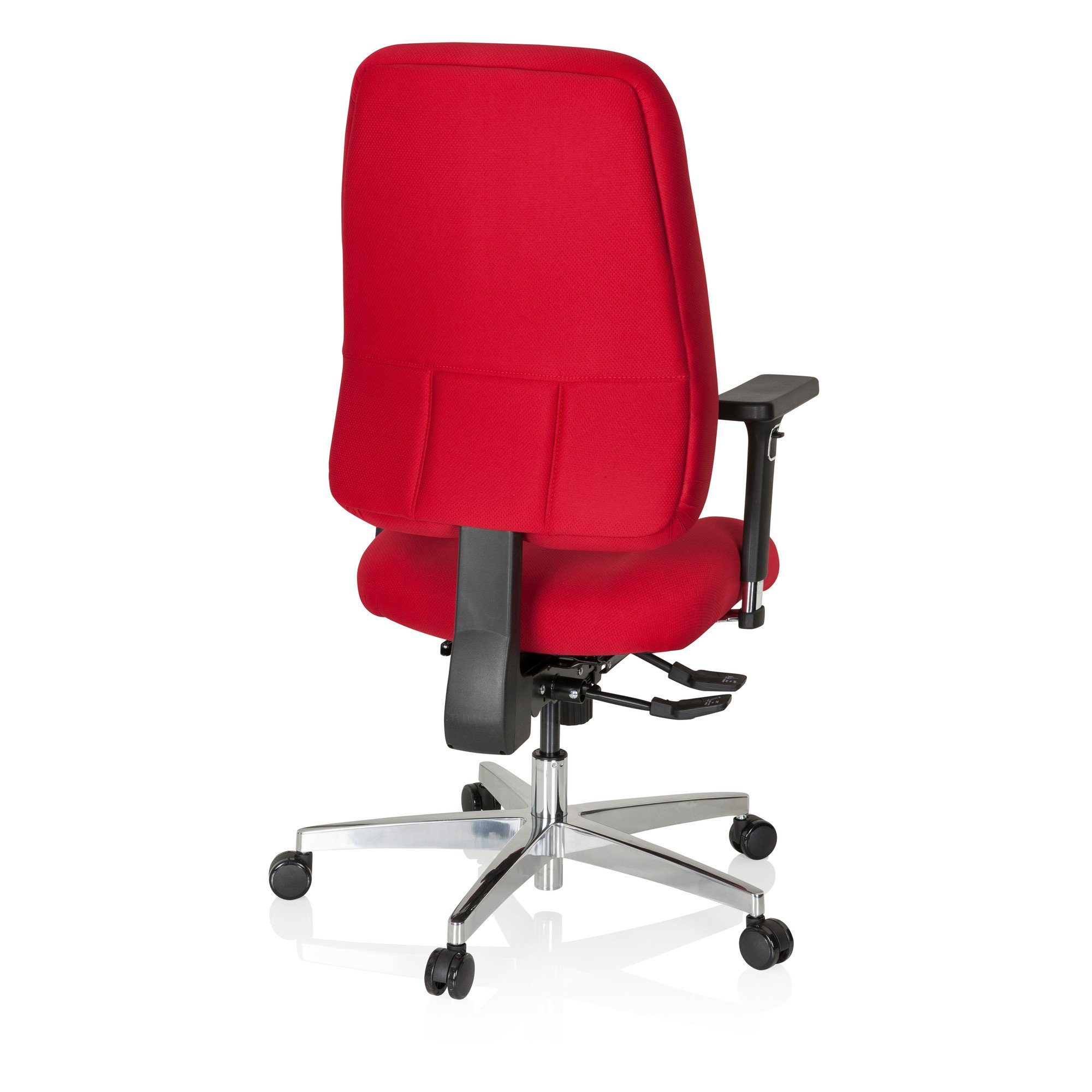 ergonomisch (1 Bürostuhl St), ZENIT Drehstuhl Profi OFFICE hjh Schreibtischstuhl Rot COMFORT Stoff