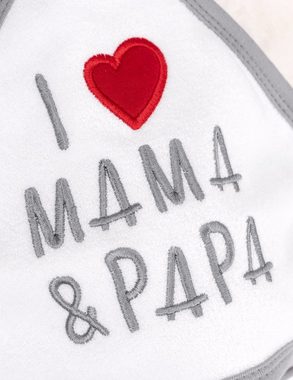 Baby Sweets Kapuzenhandtuch Set I love Mama & Papa, 85% Baumwolle, 15% Polyester (1-St)