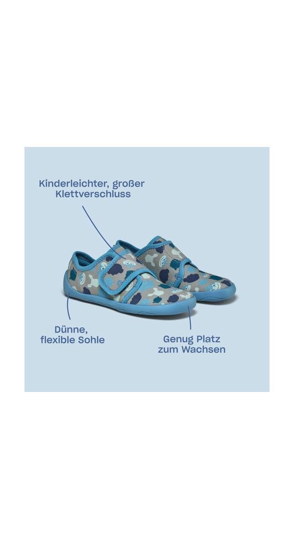 Affenzahn Baumwolle Movy Hausschuh nach Barfußschuhprinzip
