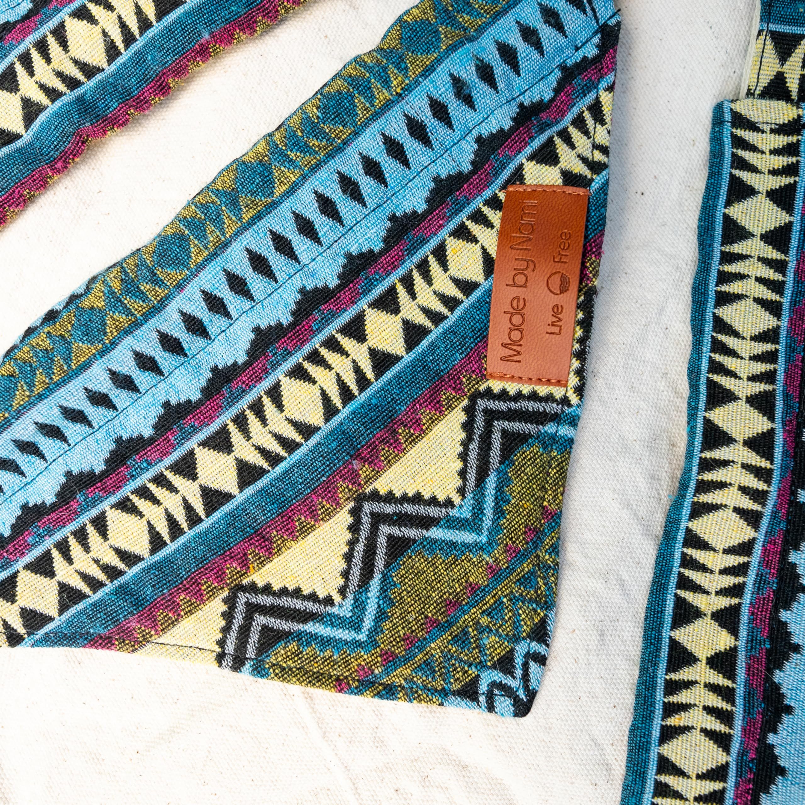 Made by Nami Hunde-Halsband Boho Hundehalstuch in verschiedenen Größen, für kleine und große Hunde (Lila oder Blau)