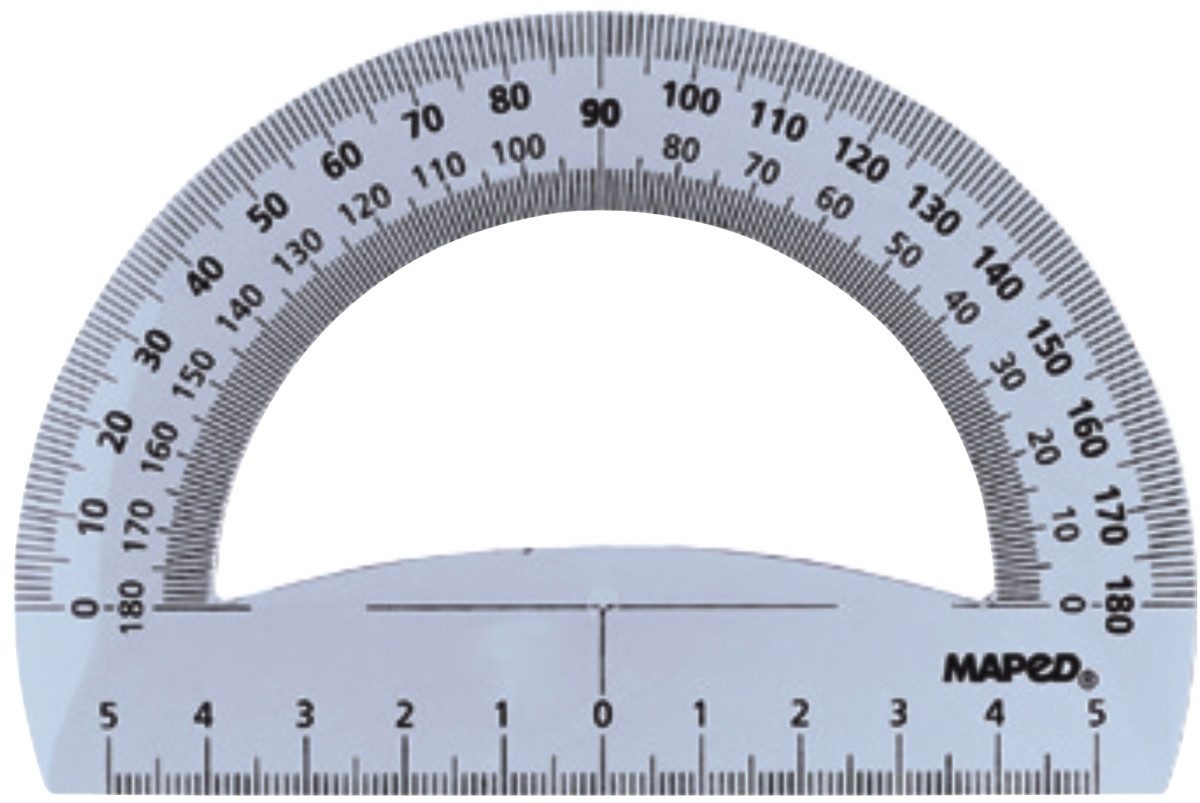 MAPED Geodreieck Winkelmesser Halbkreis 12cm