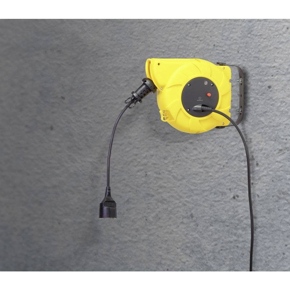 Renkforce Kabelbox zur Wandmontage RF-3349118 Kabeltrommel (Kabellänge 9.00 m), mit Federzug