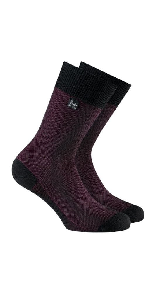 Rohner Socks Businesssocken Crew Capri bordeaux Herren - 1 Paar