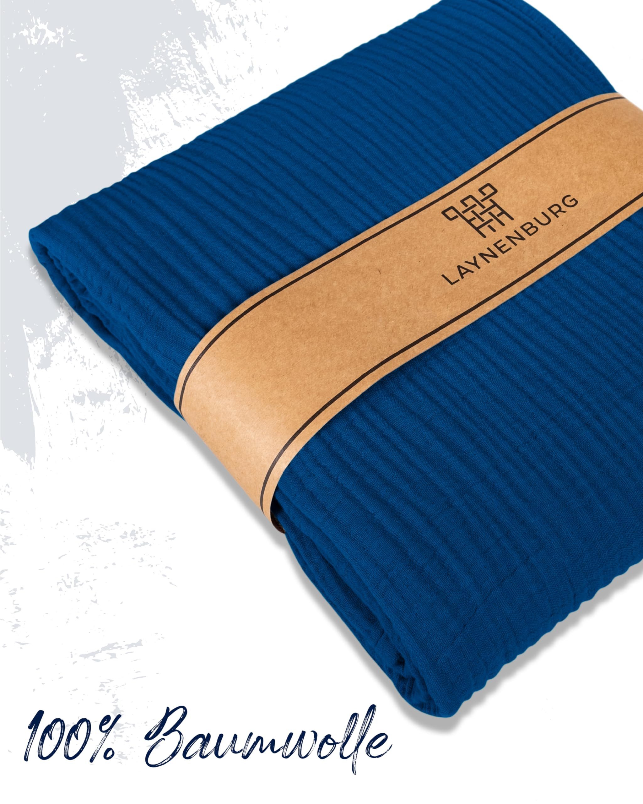 Laynenburg Tagesdecke Musselin aus 100% Baumwolle – Baumwolldecke, Kuscheld günstig online kaufen