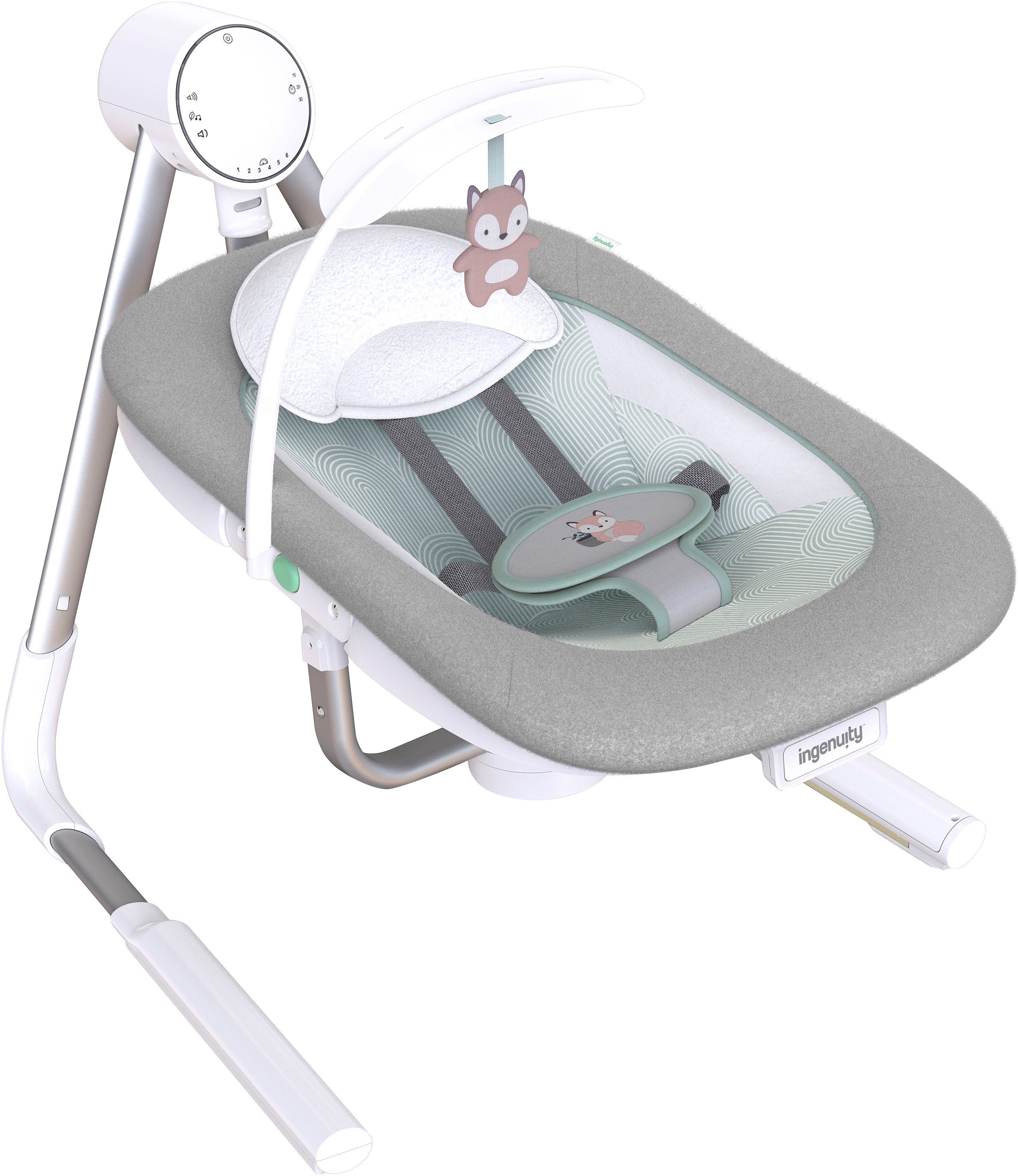 ingenuity Babywippe AnyWay Sway Dual-Direction Portable Swing – Ray, mit Sound-Effekt