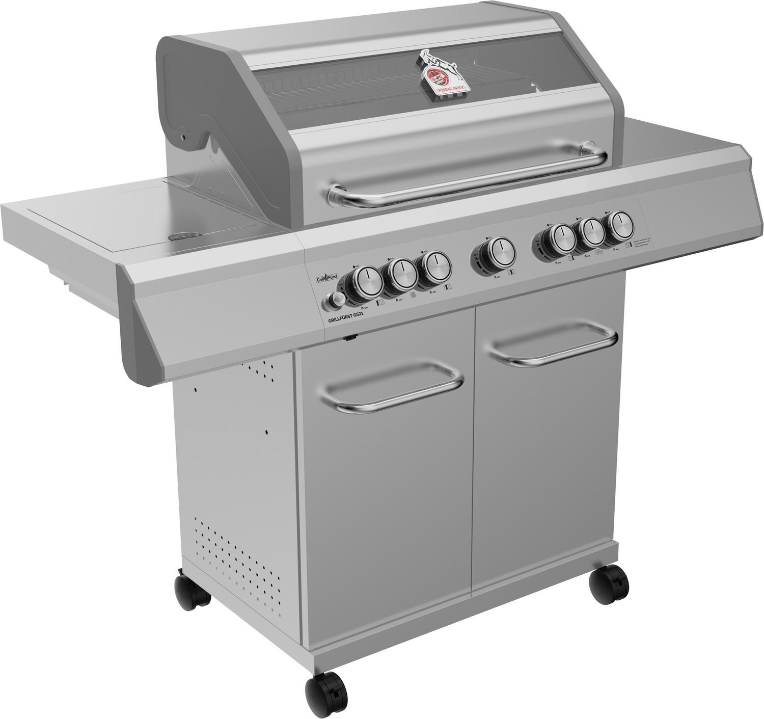 Grillfürst Gasgrill Grillfürst G521E 5-Brenner Edelstahl-Gasgrill - 1. FC Köln Edition