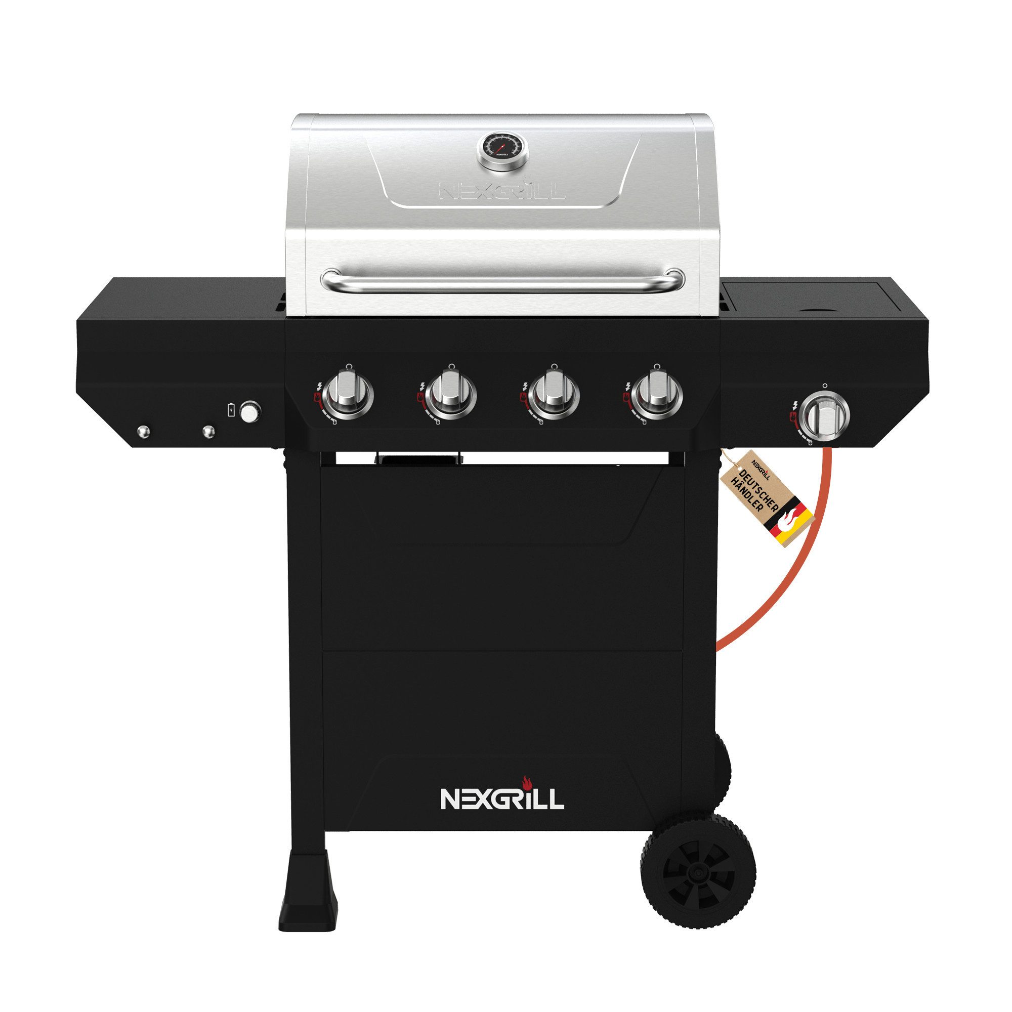 nexgrill Gasgrill Classic 4B 4+1 Brenner, Grillwagen 14,4 kW, mit Seitenkochfeld 2,5 kW, BxTxH: 124 x 118 x 61 cm