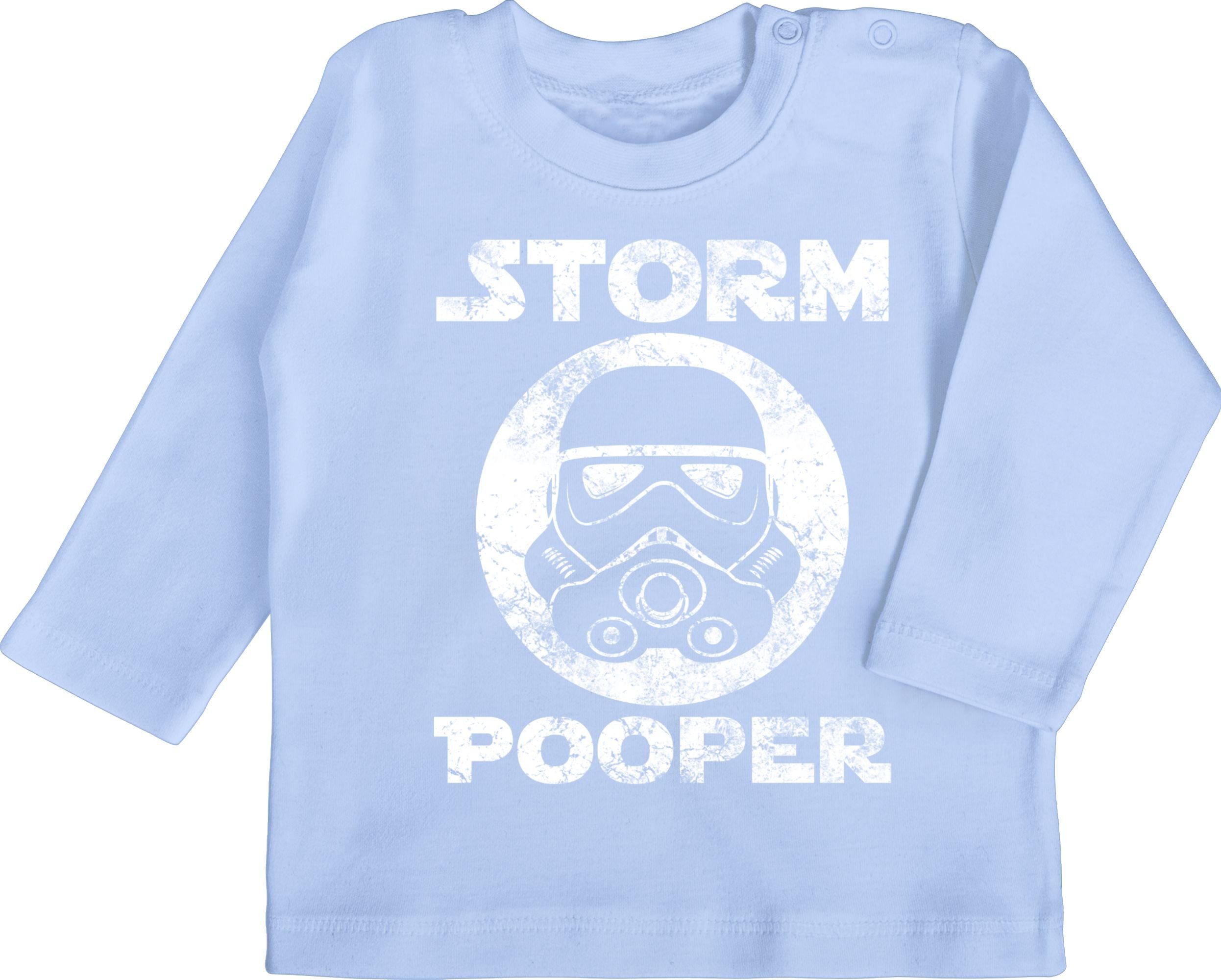 Kinder Jungen (Gr. 50 - 92) Shirtracer T-Shirt Storm Pooper Vintage - Statement Sprüche Baby - Baby T-Shirt langarm Spruch Sprüc