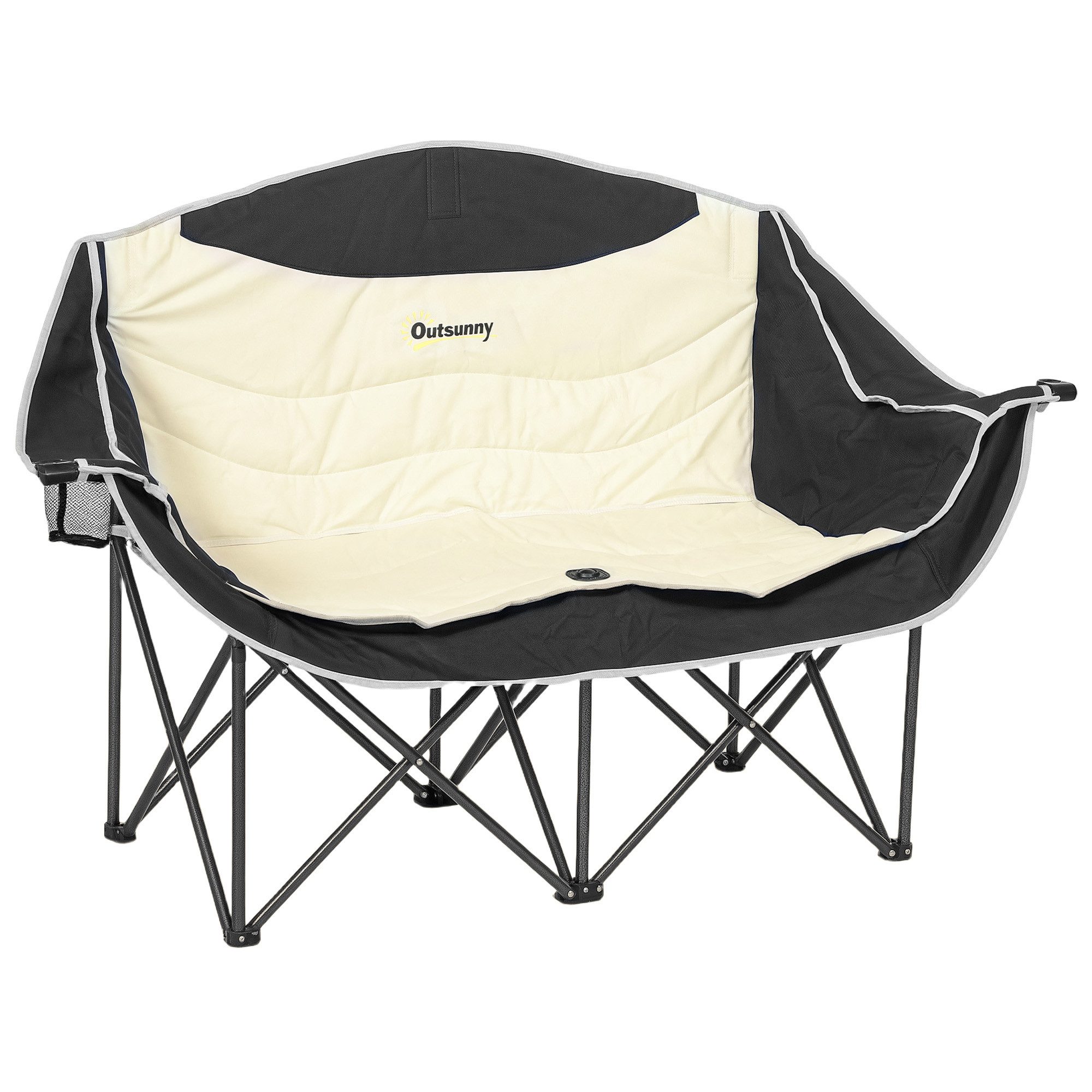 Outsunny Campingstuhl mit Getränkehalter, Tragetasche (2 günstig online kaufen
