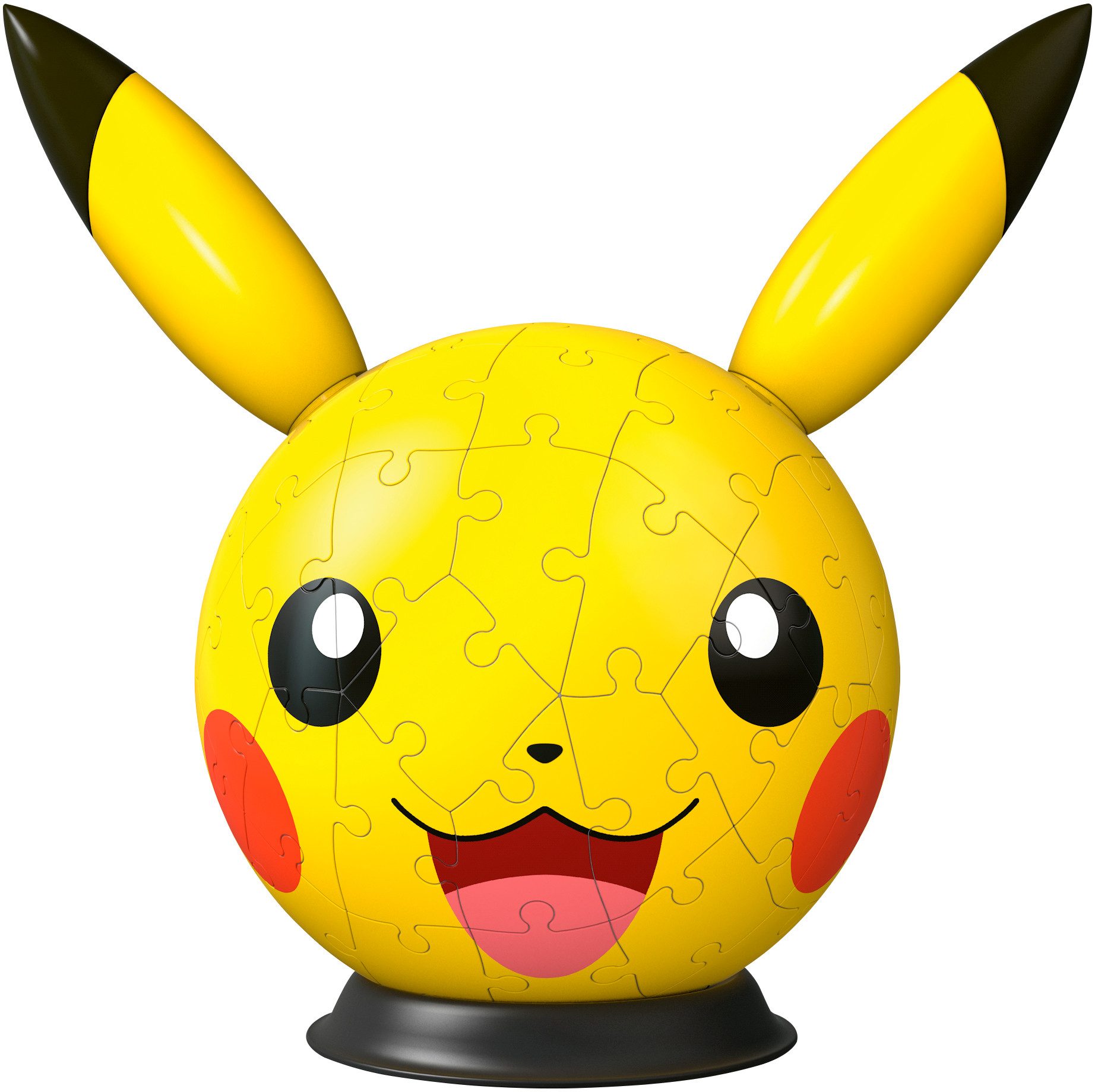 Ravensburger Puzzleball Pokémon Pikachu mit ansteckbaren Ohren, 72 Puzzleteile, Made in Europe