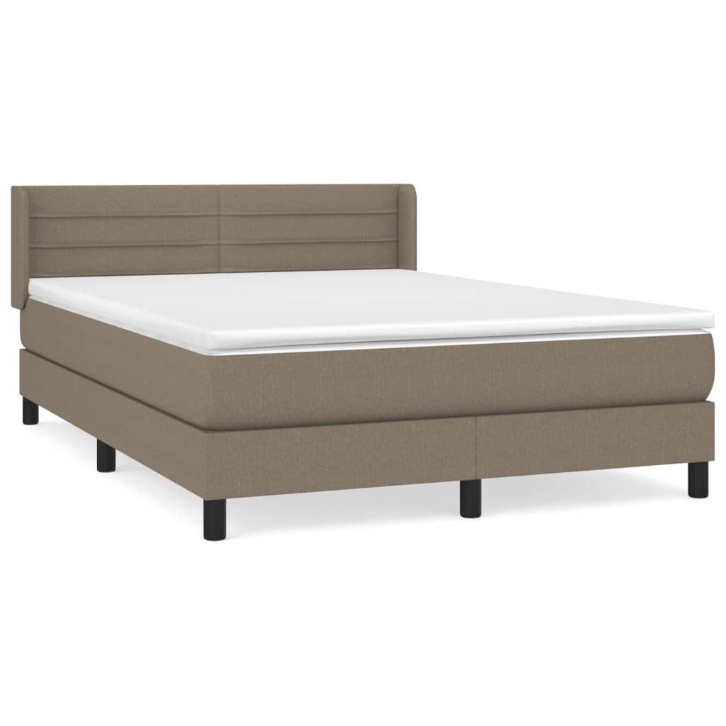 vidaXL Bett Boxspringbett mit Matratze Taupe günstig online kaufen