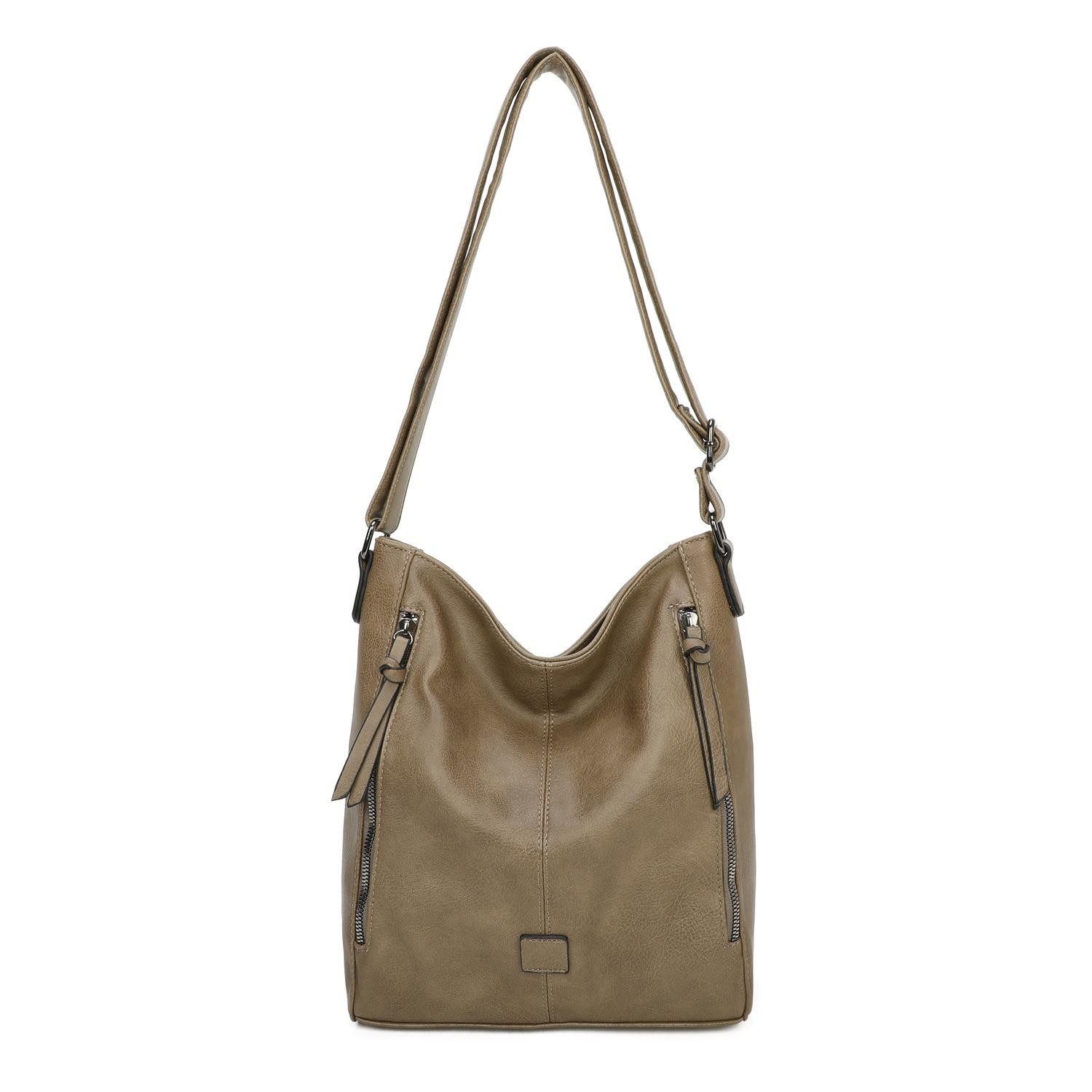 ITALYSHOP24 Schultertasche Damen Tasche Shopper Crossbody CrossOver Bodybag günstig online kaufen