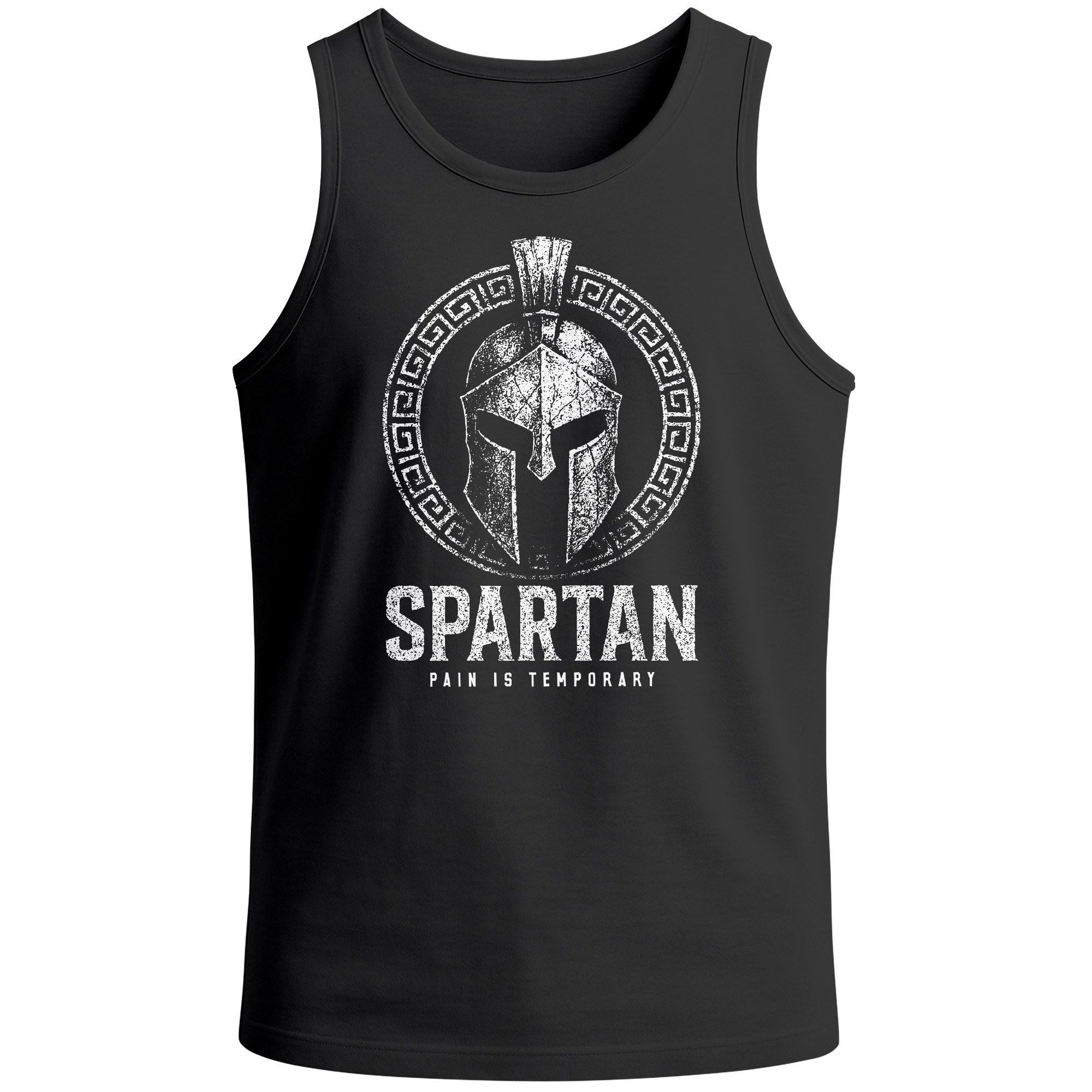Tanktop Herren Tank-Top Spartan Helm Athletic Printshirt Aufdruck Frontprint