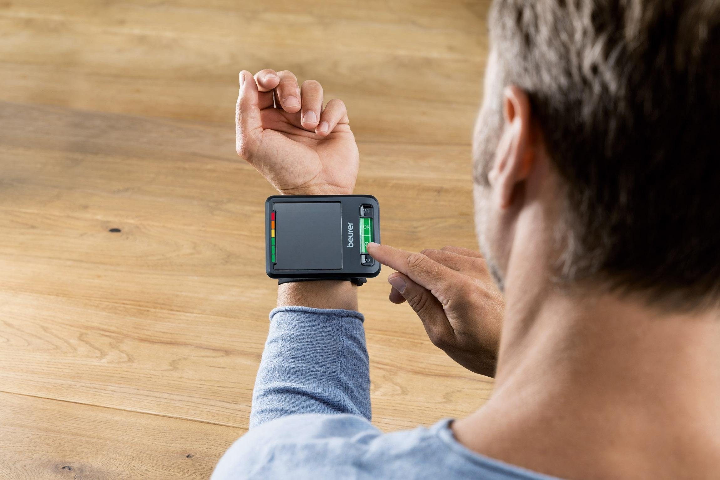 BEURER Handgelenk-Blutdruckmessgerät BC 87 Bluetooth, Vollautomatische Blutdruck- und Pulsmessung am Handgelenk