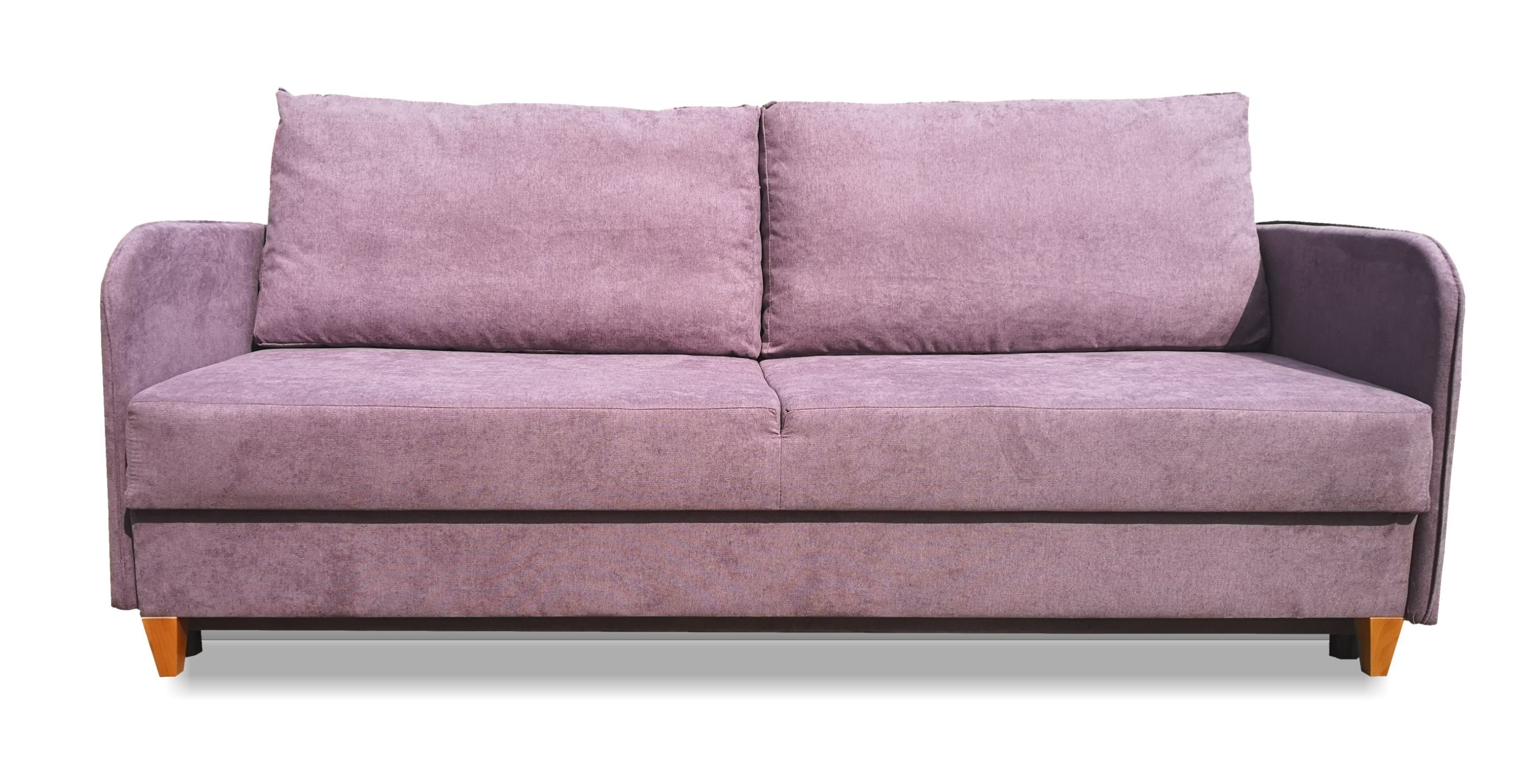 Siblo 3-Sitzer Ausziehbares Dreisitziges Sofa - Lila Schlaffunktion Pablo Dreisitzer-Sofa mit - Bettzeugbehälter