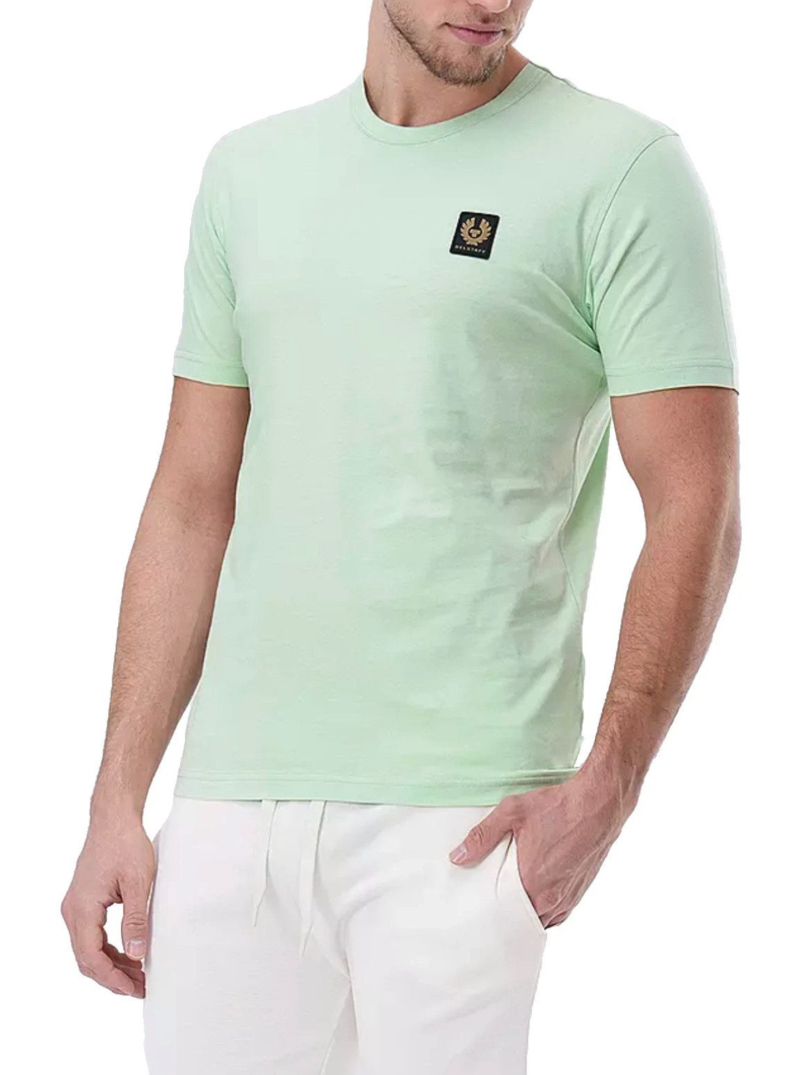 Belstaff T-Shirt Retro 1924 Patch Regular Fit Shirt Gesticktem Rand versehe günstig online kaufen