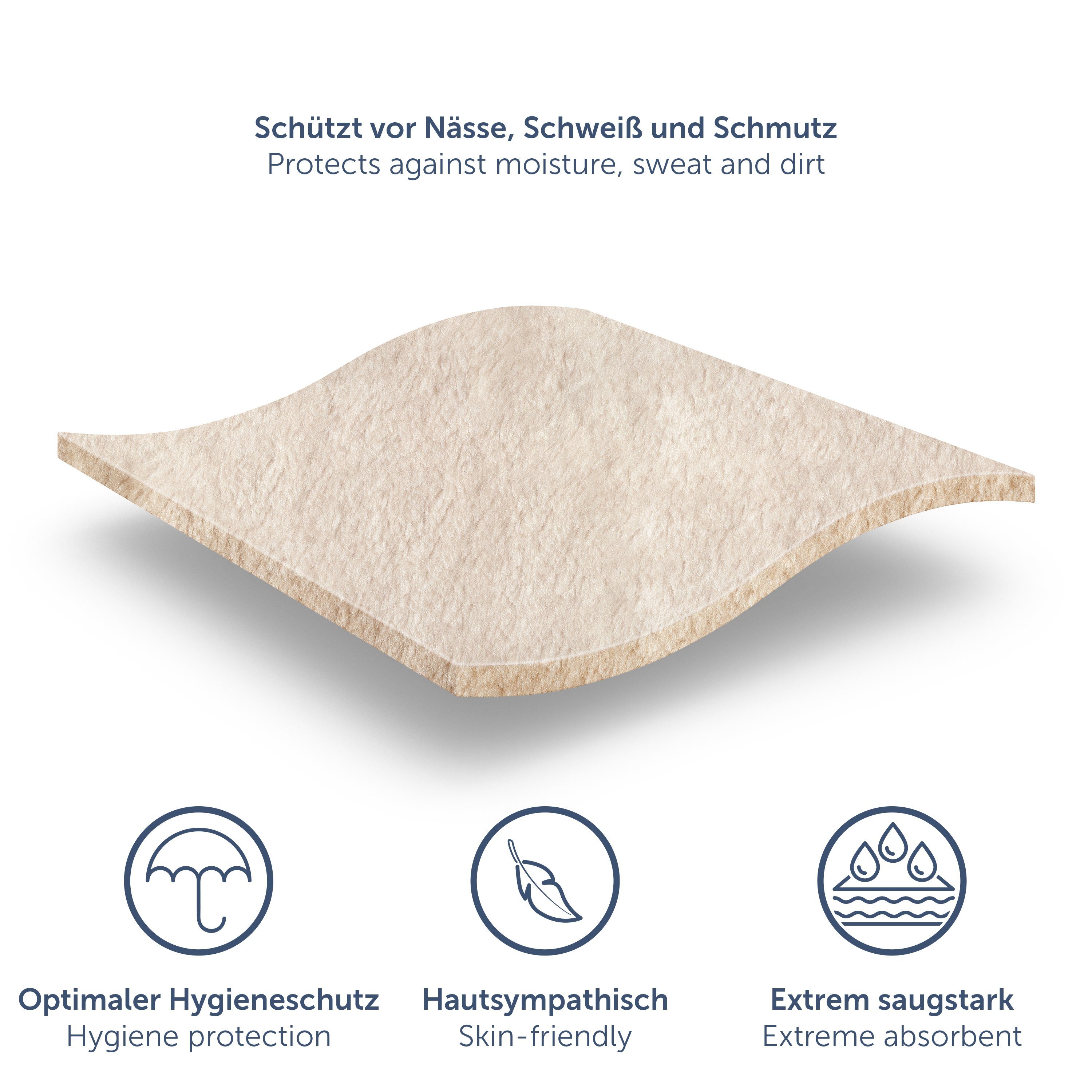 Premium Nature Zertifizierte Blumtal, Matratzenschoner Baumwolle, 100% Molton Blumtal Matratzenauflage Atmungsaktive Qualität