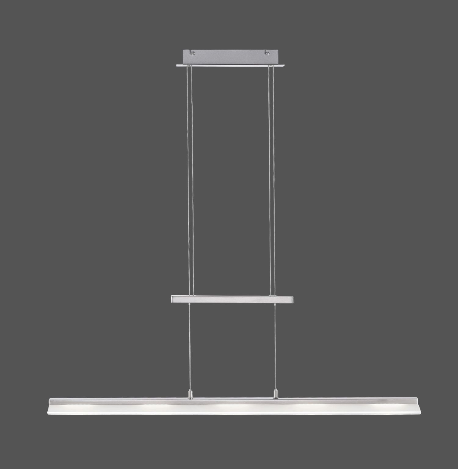Licht-Erlebnisse Pendelleuchte FLARDA, LED fest integriert, Metall LED H: max. 160 cm Stahl eckig warmweiß 2700-5000 K 450 lm