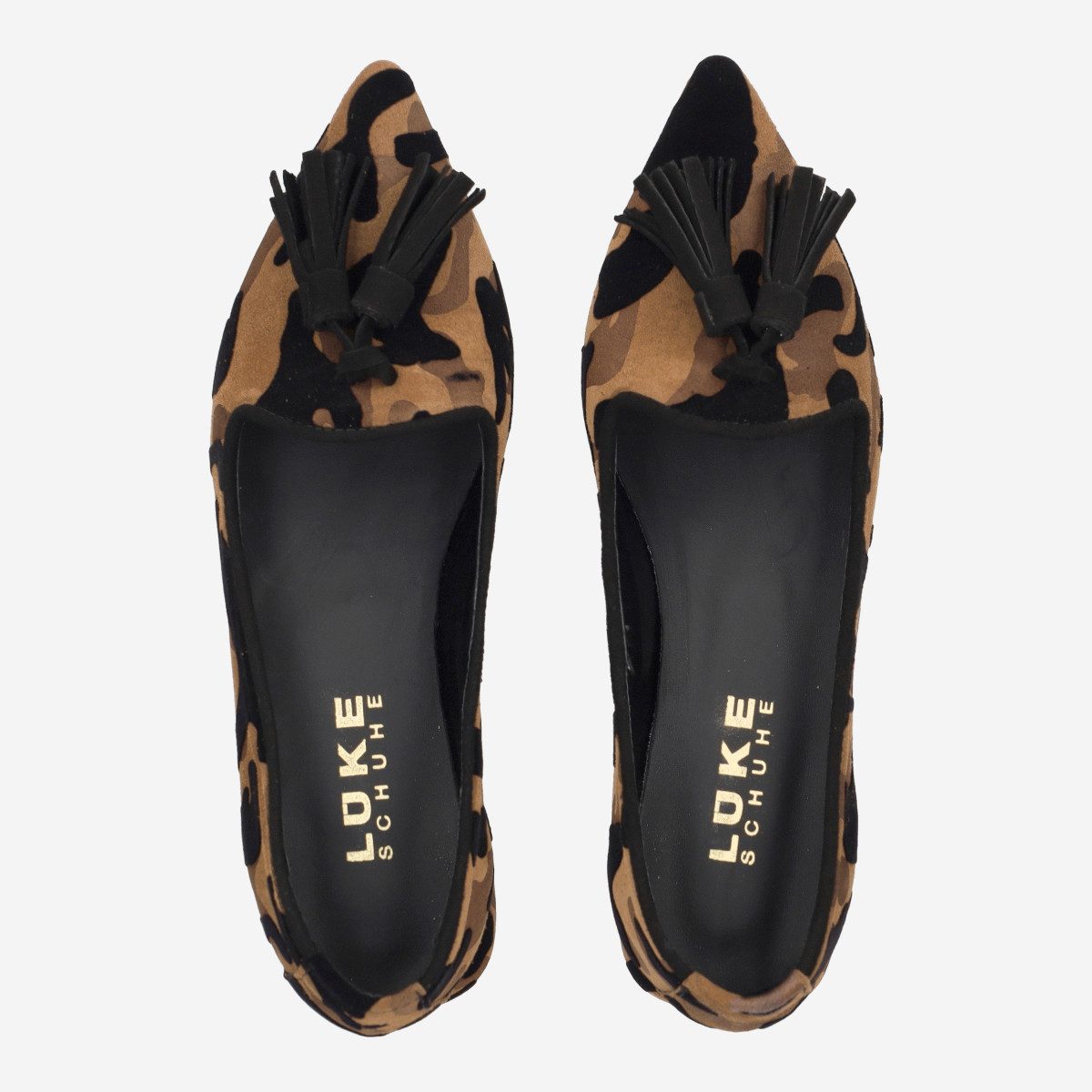 Lüke Schuhe Lüke Schuhe SKYE CUORO / NERO, Ballerina, Braun, Camouflage, Damen Ballerina