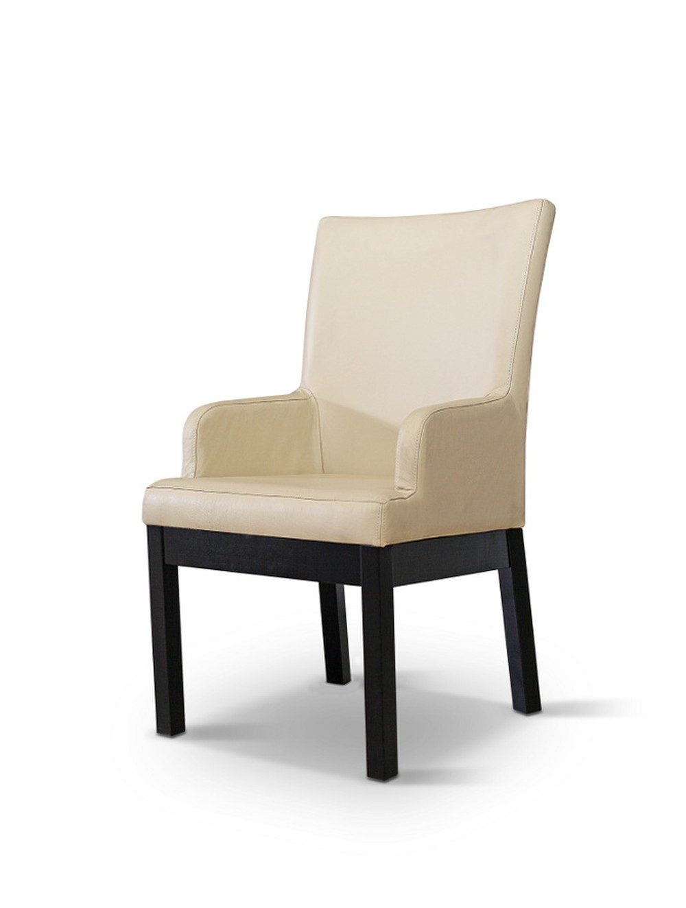 JVmoebel Esszimmerstuhl Beige Holzstuhl mit Lederpolsterung für Gastronomie und Zuhause, Made in Europa