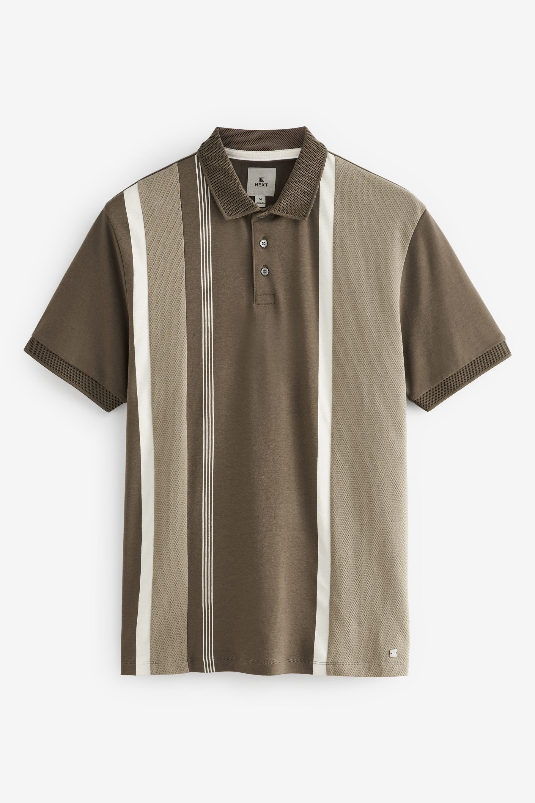 Next Poloshirt Polohemd in Blockfarben (1-tlg) Neutral Brown/Ecru Cream