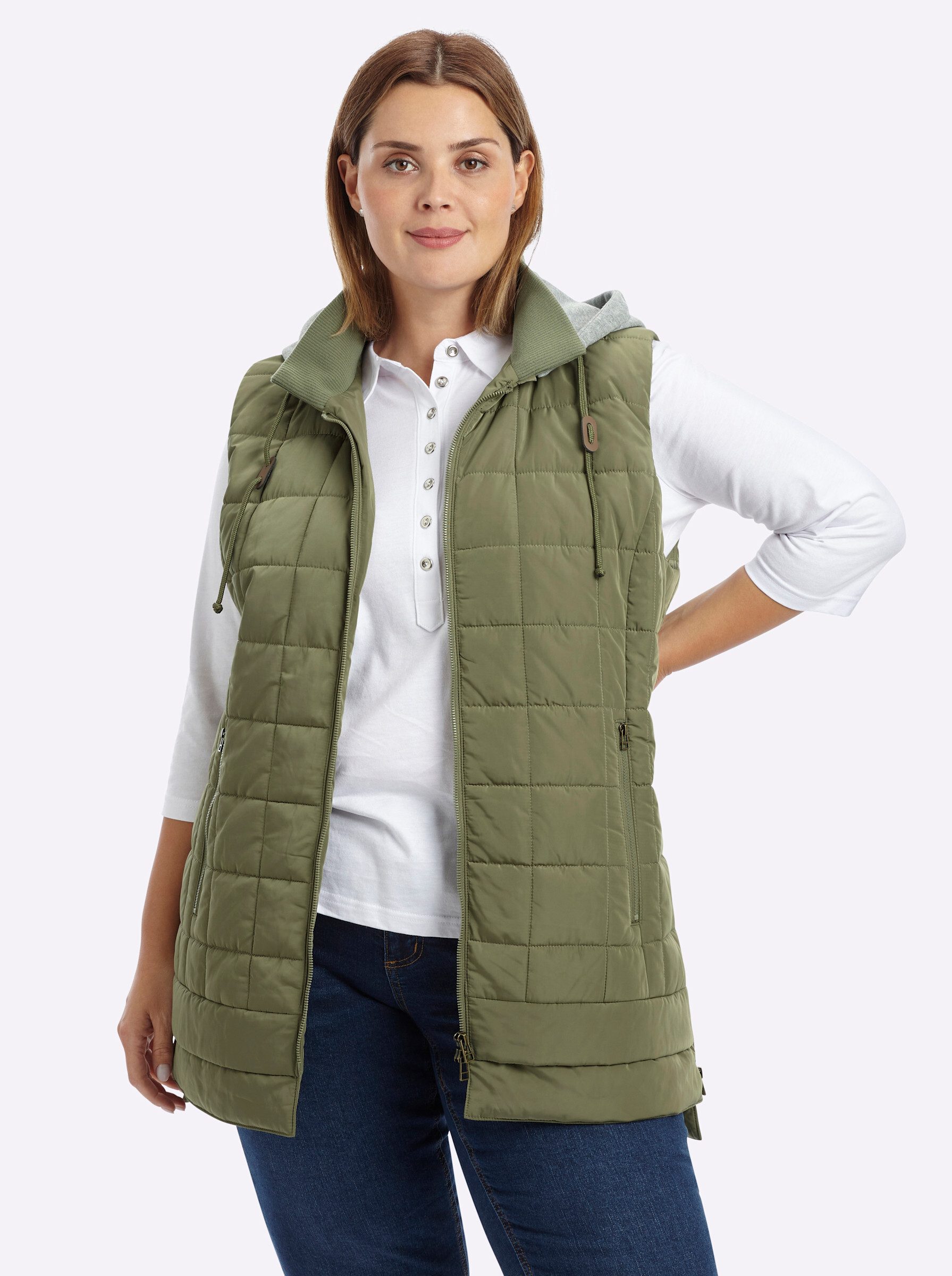 Sheego Jerseyweste Steppweste . günstig online kaufen