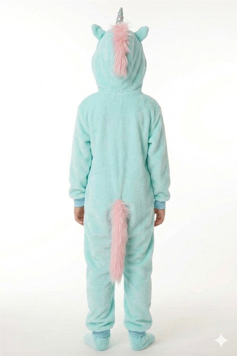 Corimori Jumpsuit Große Auswahl an Kinder Onesies, Jumpsuits, Tier-Kostümen (1-tlg) Jumpsuit, Pyjama, Fasching, Kigurumi, Tierkostüme, Einhorn "Jade" – Bild 2 von 5