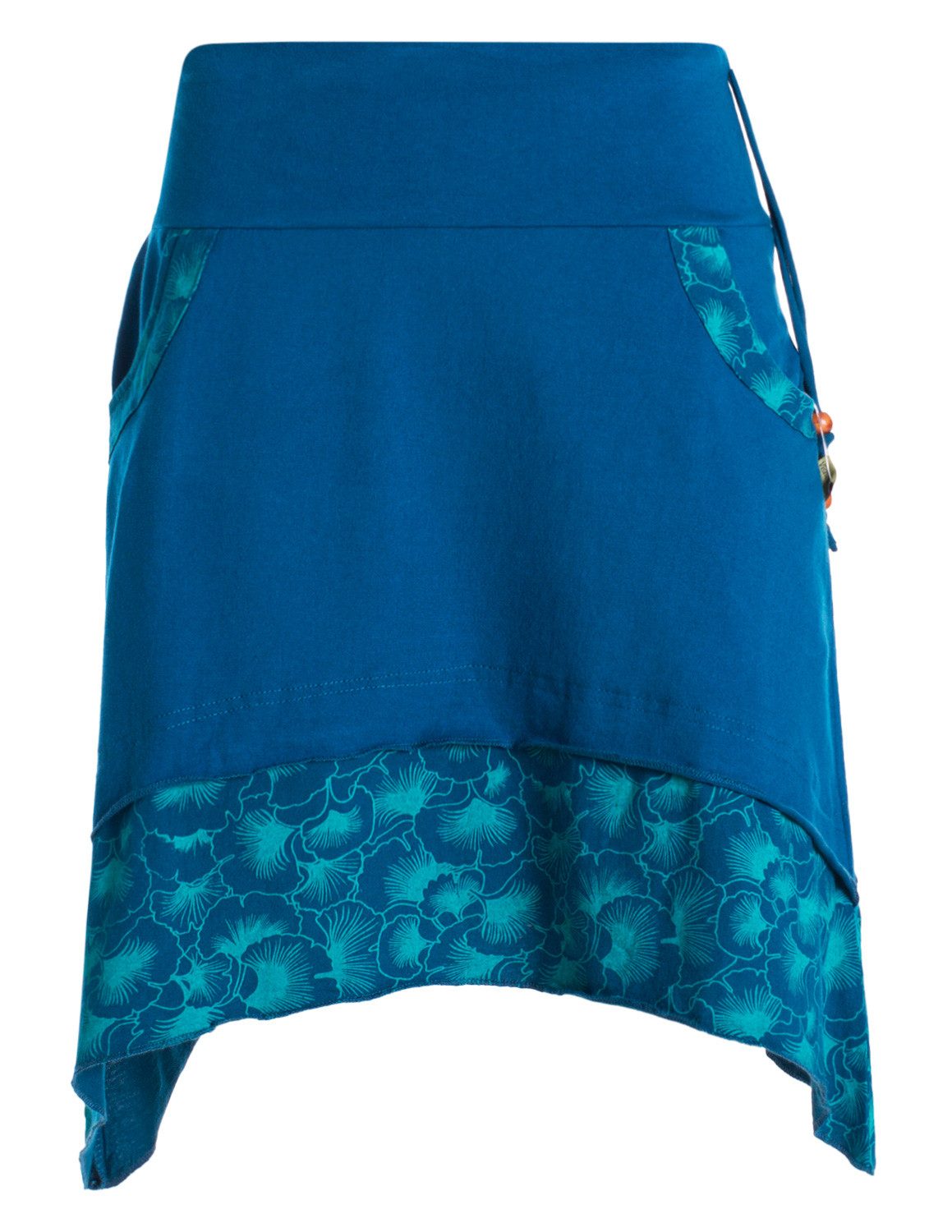 Vishes Minirock Damen Baumwolle A-Linie Blumen-Muster günstig online kaufen