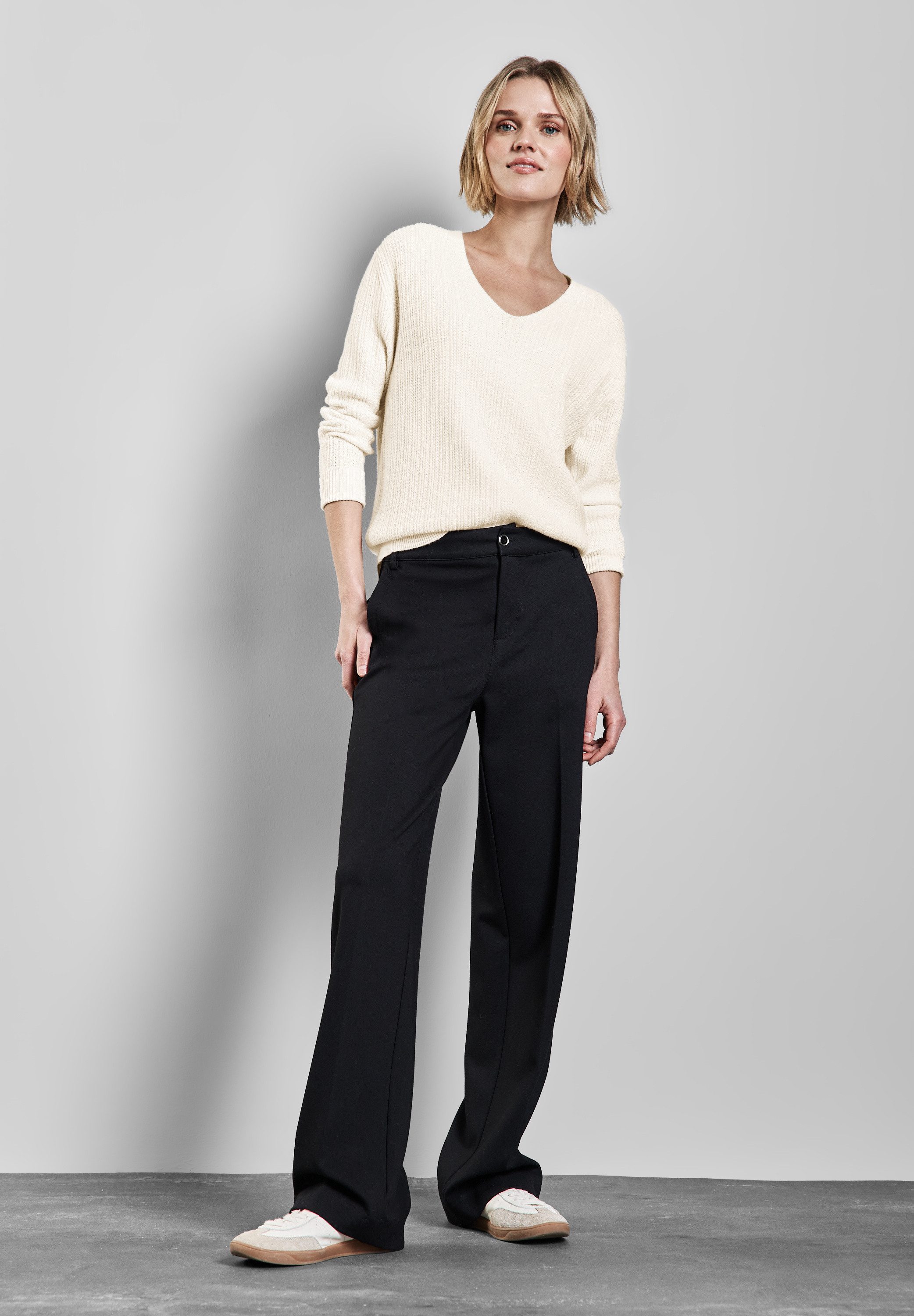 STREET ONE Strickpullover mit Rippstrick-Struktur