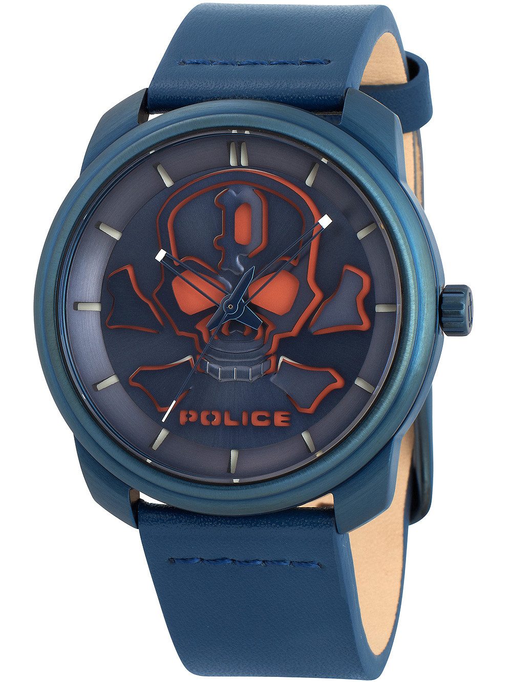 Police Quarzuhr Police PL15714JSBL.03 Bleder Herrenuhr 44mm 3ATM Police PL15714JSBL.03 Bleder Herrenuhr 44mm 3ATM
