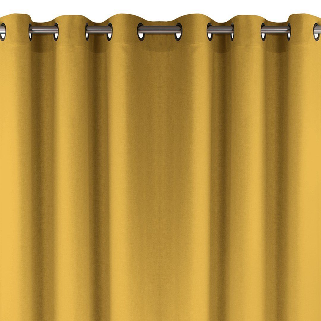 Vorhang Vorhang Carmena mit goldfarbenen Ösen, AmeliaHome, Ösen (1 St),  blickdicht, Ösenvorhang, blickdicht, pflegeleicht, langlebig & elegant