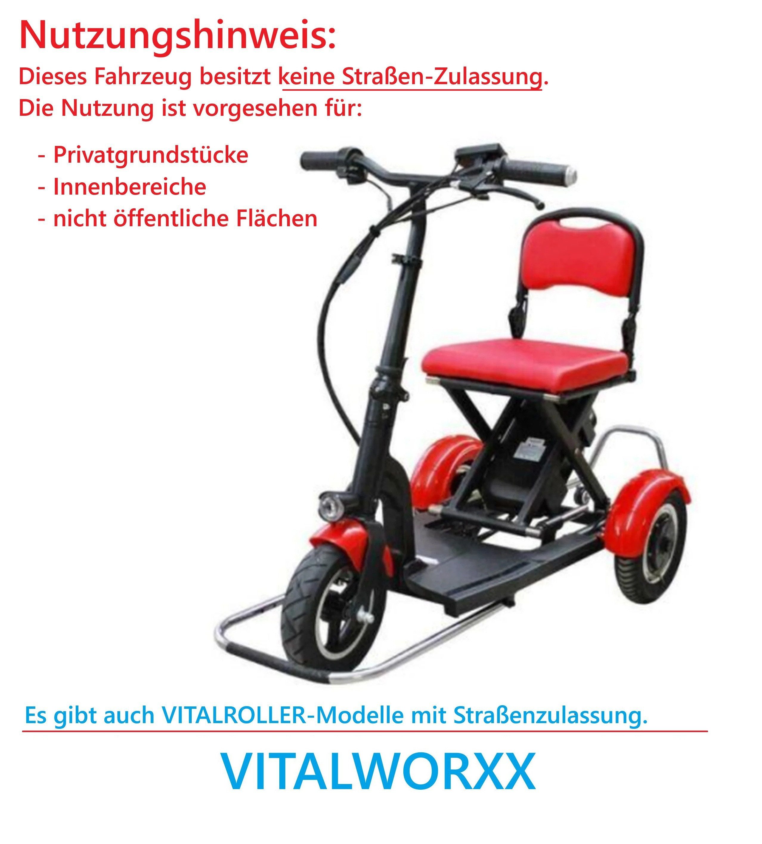 VITALWORXX Elektromobil VITALROLLER Light OHNE ZULASSUNG FÜR DEN ÖFFENTLICHEN RAUM !!!, 15 km/h – Bild 3 von 5