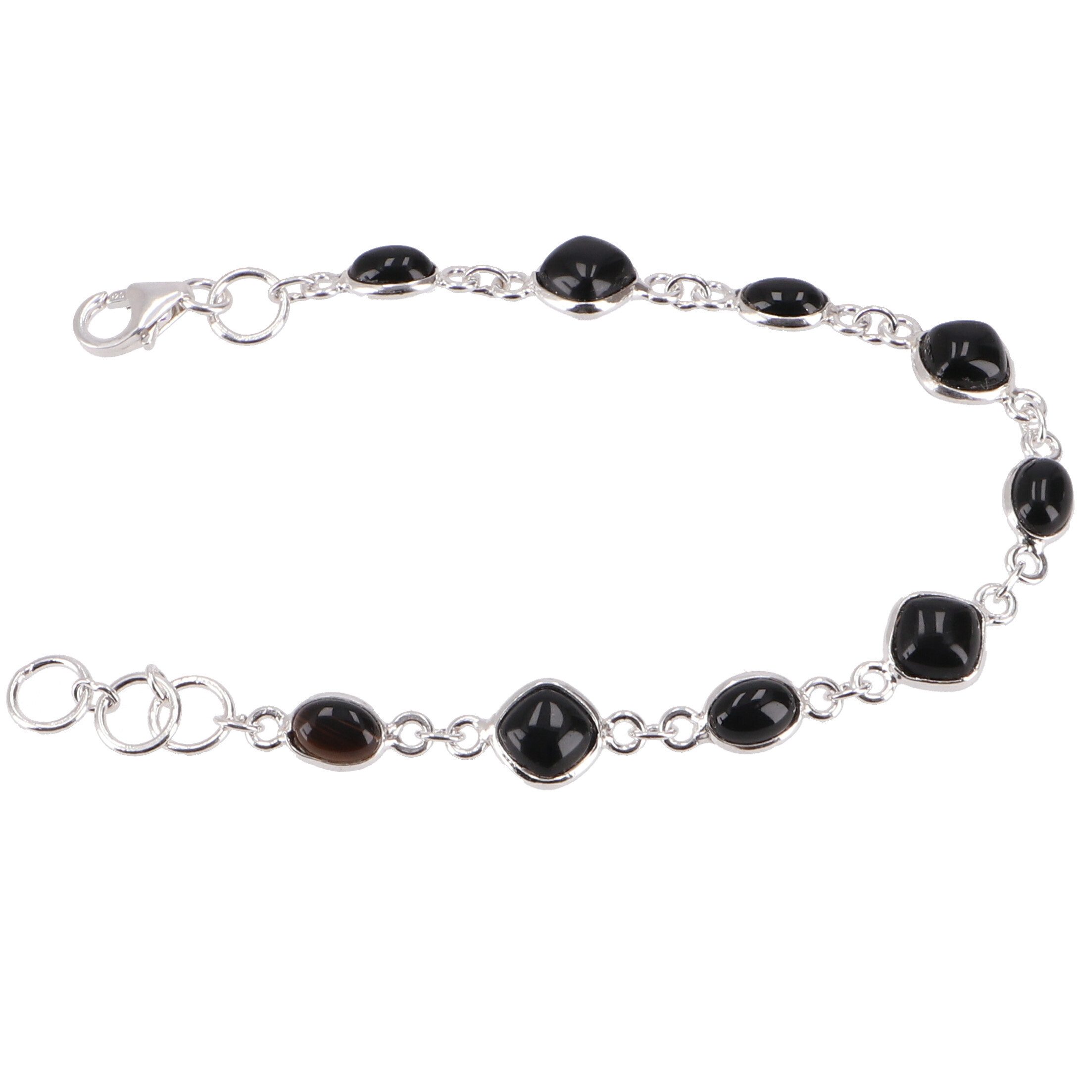 Guru-Shop Armreif Indisches Boho Silber Armband, Edelsteinarmband..
