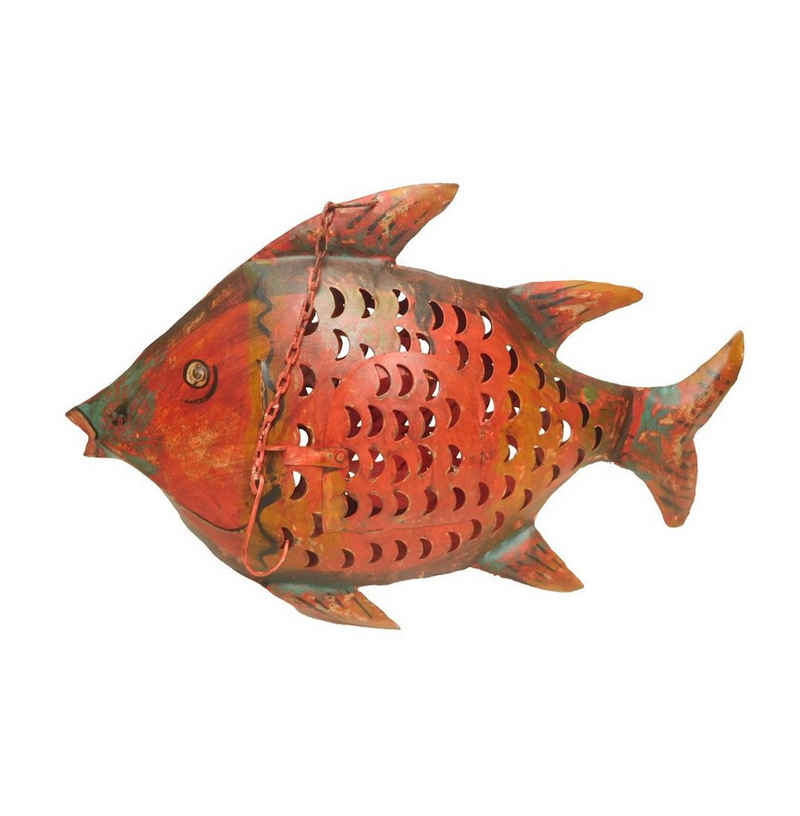 PassionMade Dekofigur Windlicht Laterne Hängelaterne Outdoor hängend Fisch Tierfigur 1243 (1 Stück, 1 Windlicht), Figur Fisch Tier 60 cm
