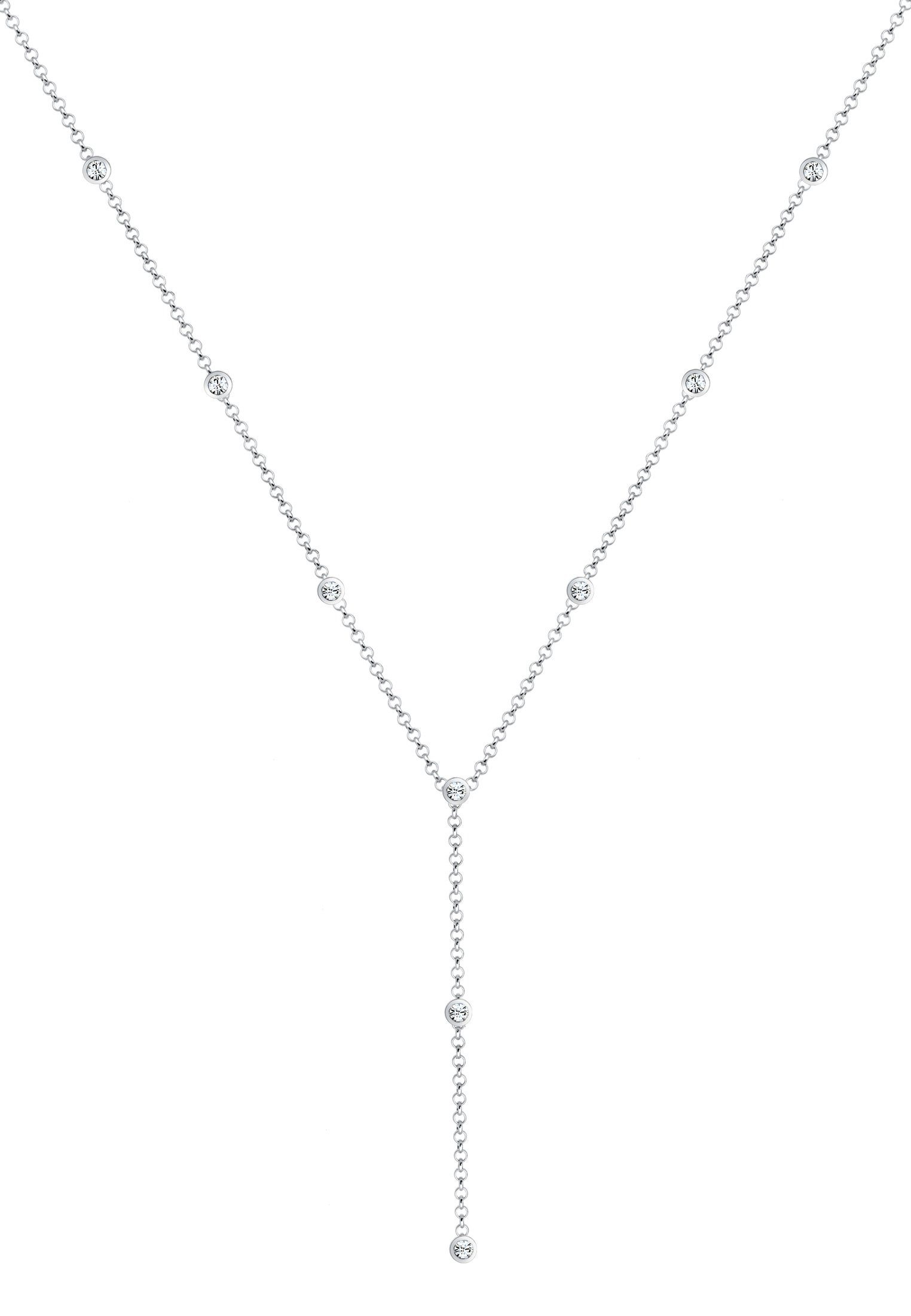 Elli Collierkettchen Y-Kette 925 Silber, mit Kristallen von Swarovski® günstig online kaufen