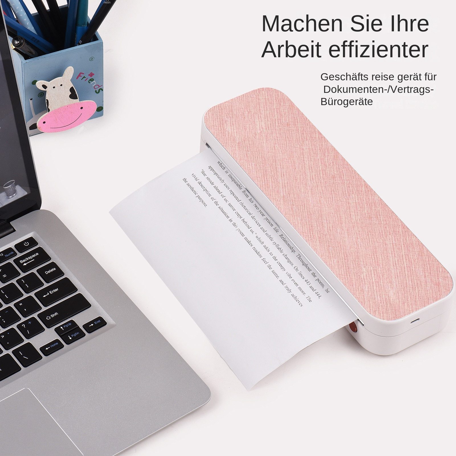 GARRYFIZH Mobiler Drucker Portable Printer Thermodrucker mobiler Drucker, (Mehrere Druckgrößen Hohe Kompatibilität)