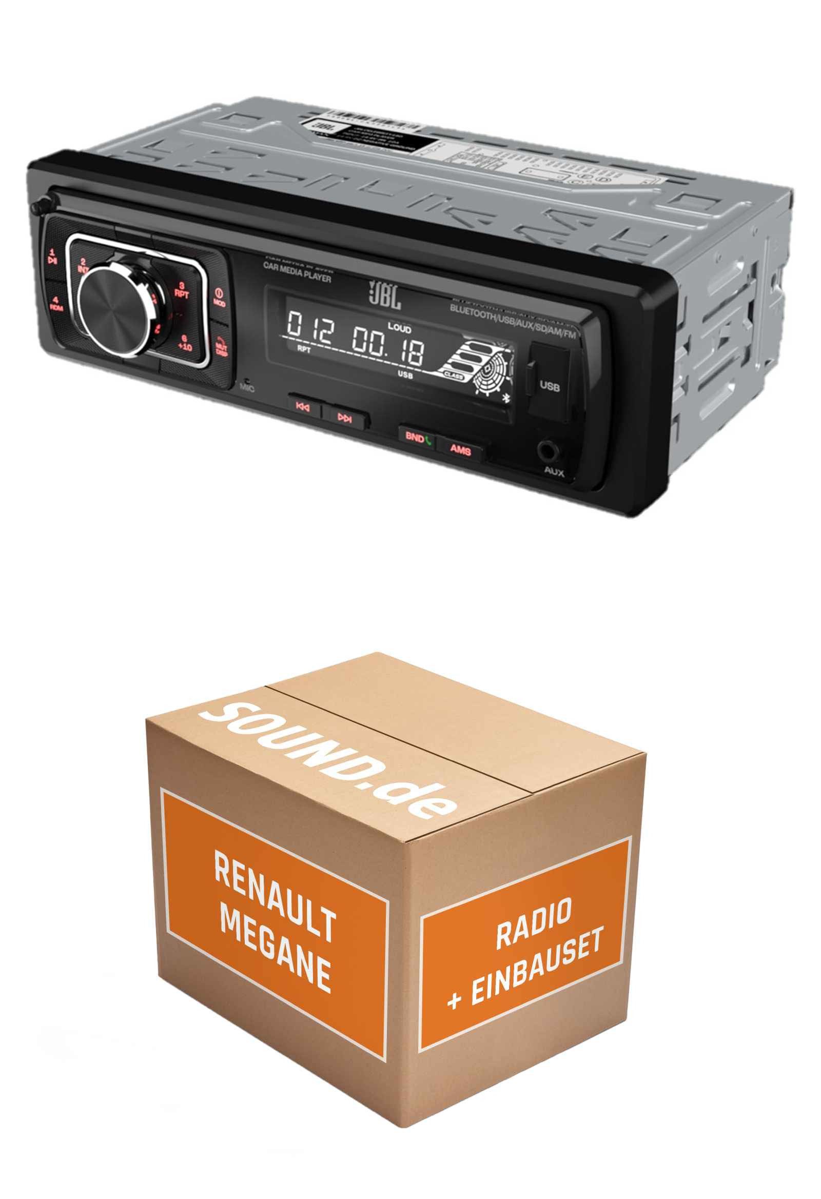 JUST SOUND best choice for caraudio Autoradio Einbaupaket JBL Celebrity 150 für Renault Mégane III Autoradio (RDS, AM/FM Radio, Animiertes Display, Freisprecheinrichtung, 1 DIN)