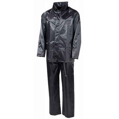 MFH Regenoverall Regenanzug, 2-teilig, schwarz 4XL