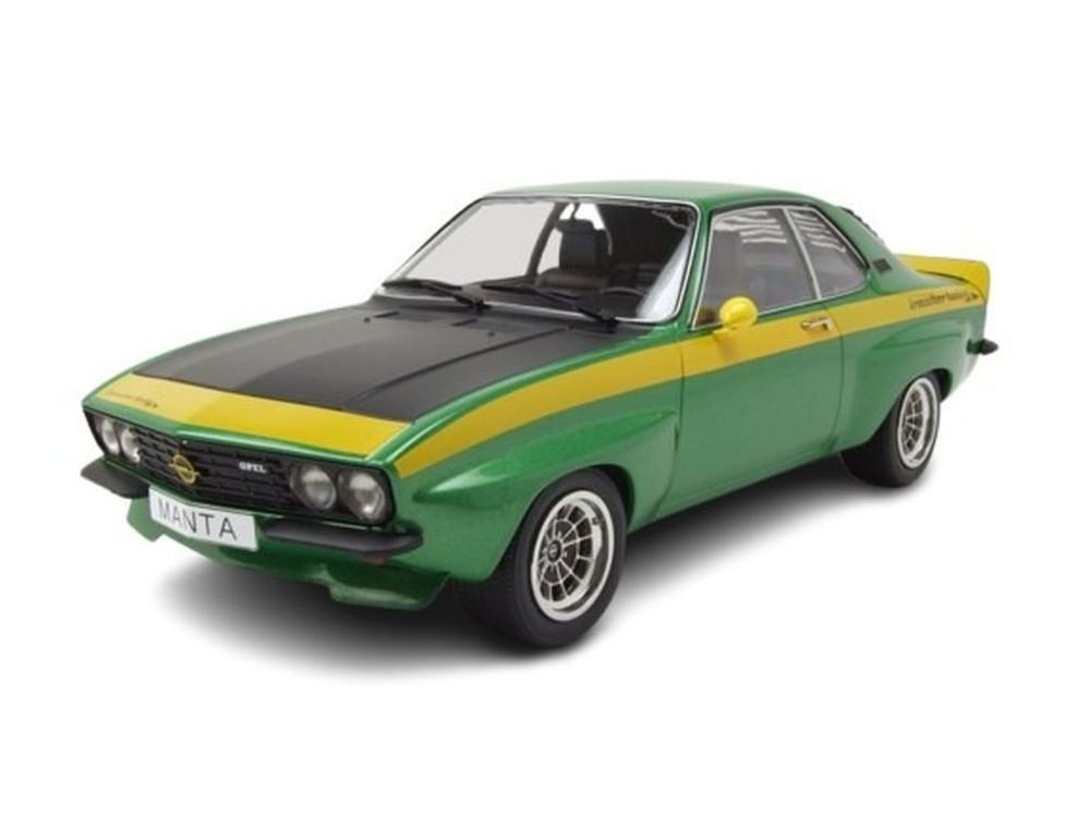 MCG Modellauto Opel Manta A Irmscher 1974 grün metallic gelb, Maßstab 1:18