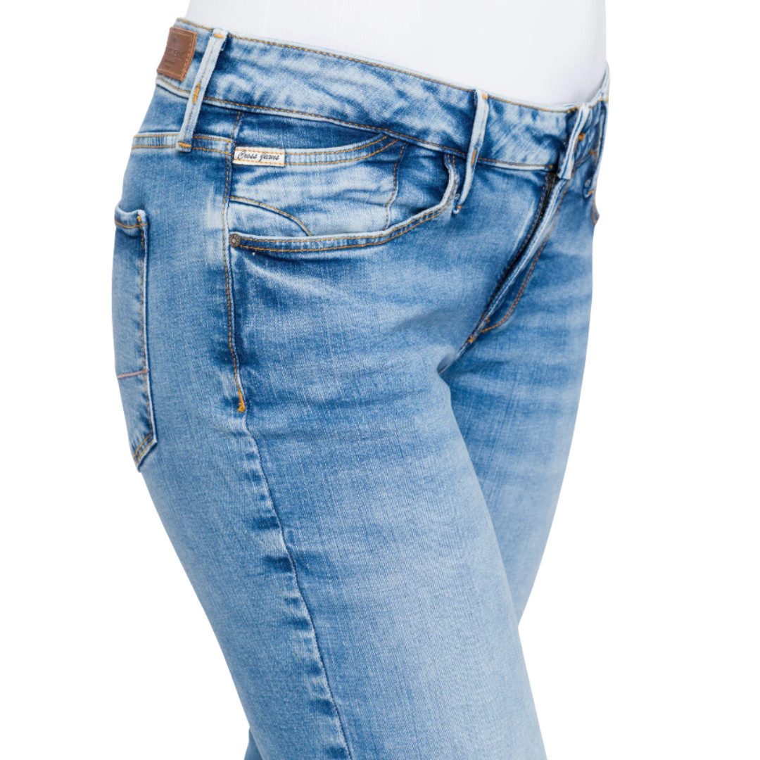 CROSS JEANS® Straight-Jeans Rose N487-076 Mid Blue 5-Pocket Style – Bild 4 von 5