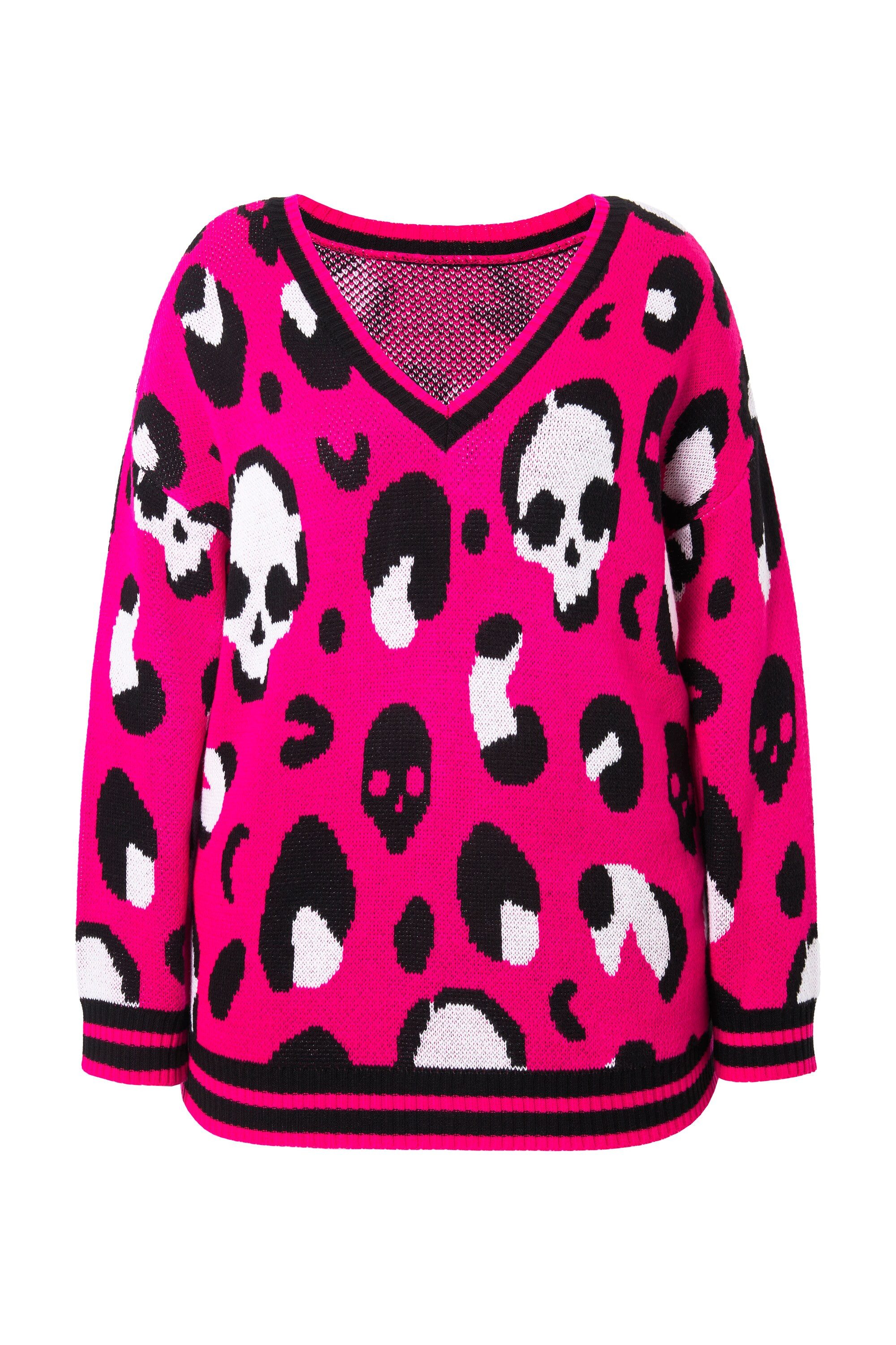 Angel of Style Strickpullover Pullover Boxy Fit Totenkopf-Muster günstig online kaufen