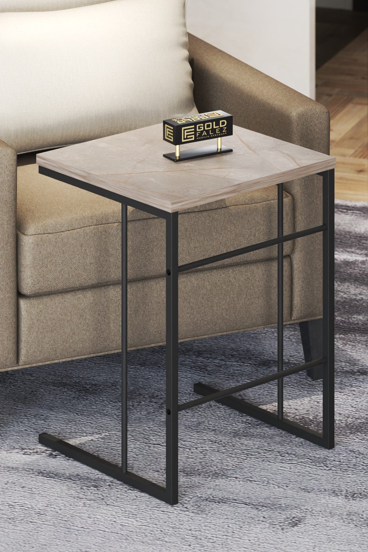 en.casa Couchtisch (3-St), 3er Satztisch-Set, quadratisch, modern, grau 893 günstig online kaufen