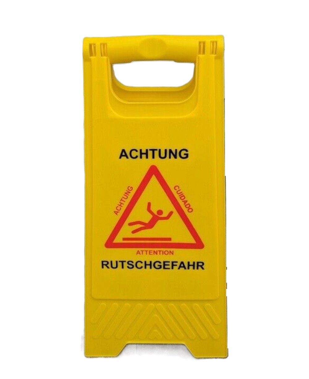 Hinweisschild 2 Stück Warnschild ACHTUNG RUTSCHGEFAHR klappbar Schild Warnaufsteller