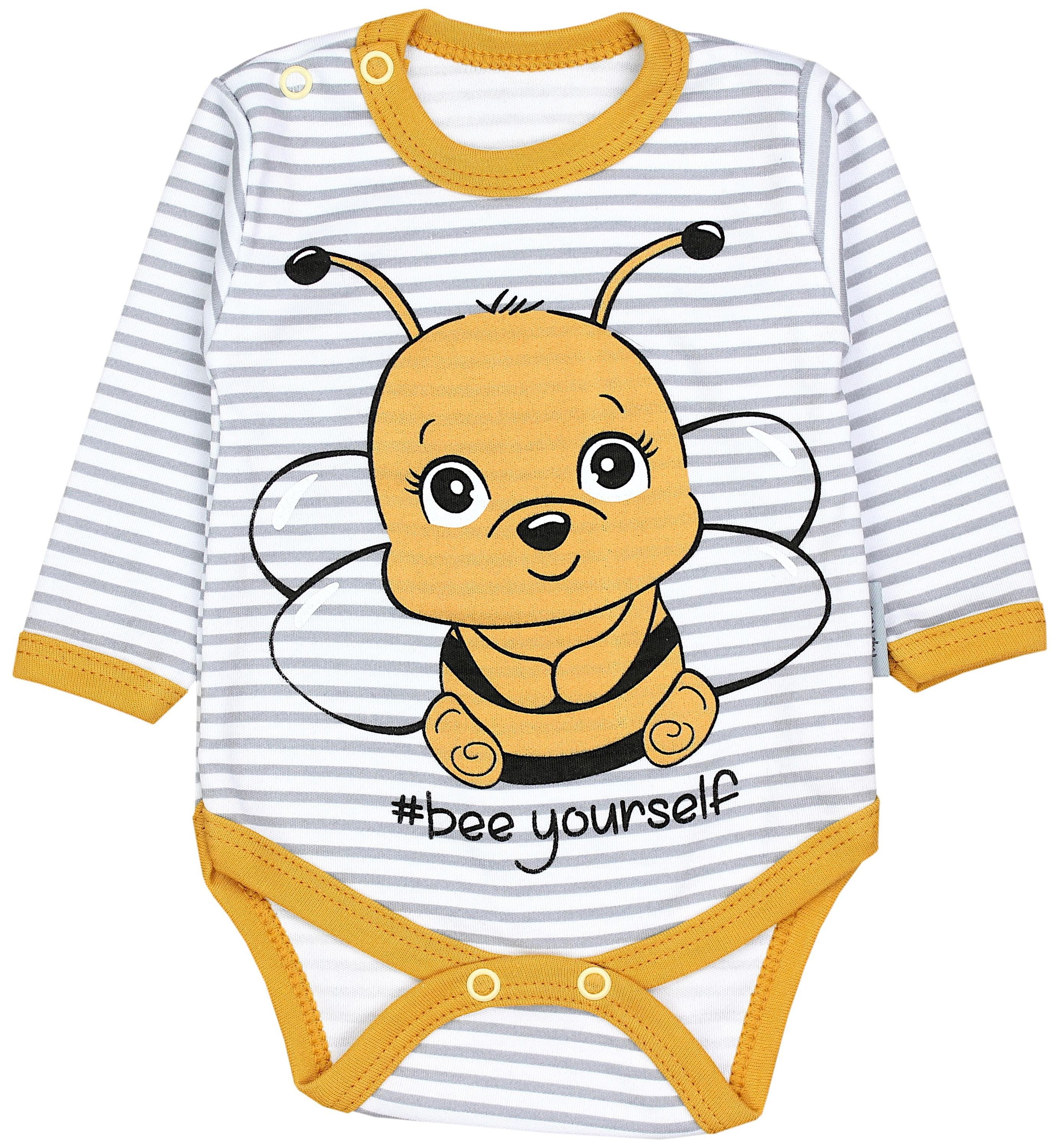 TupTam Langarmbody Baby Mädchen Jungen Bekleidungsset Langarmbody Hose Mütze mit Spruch